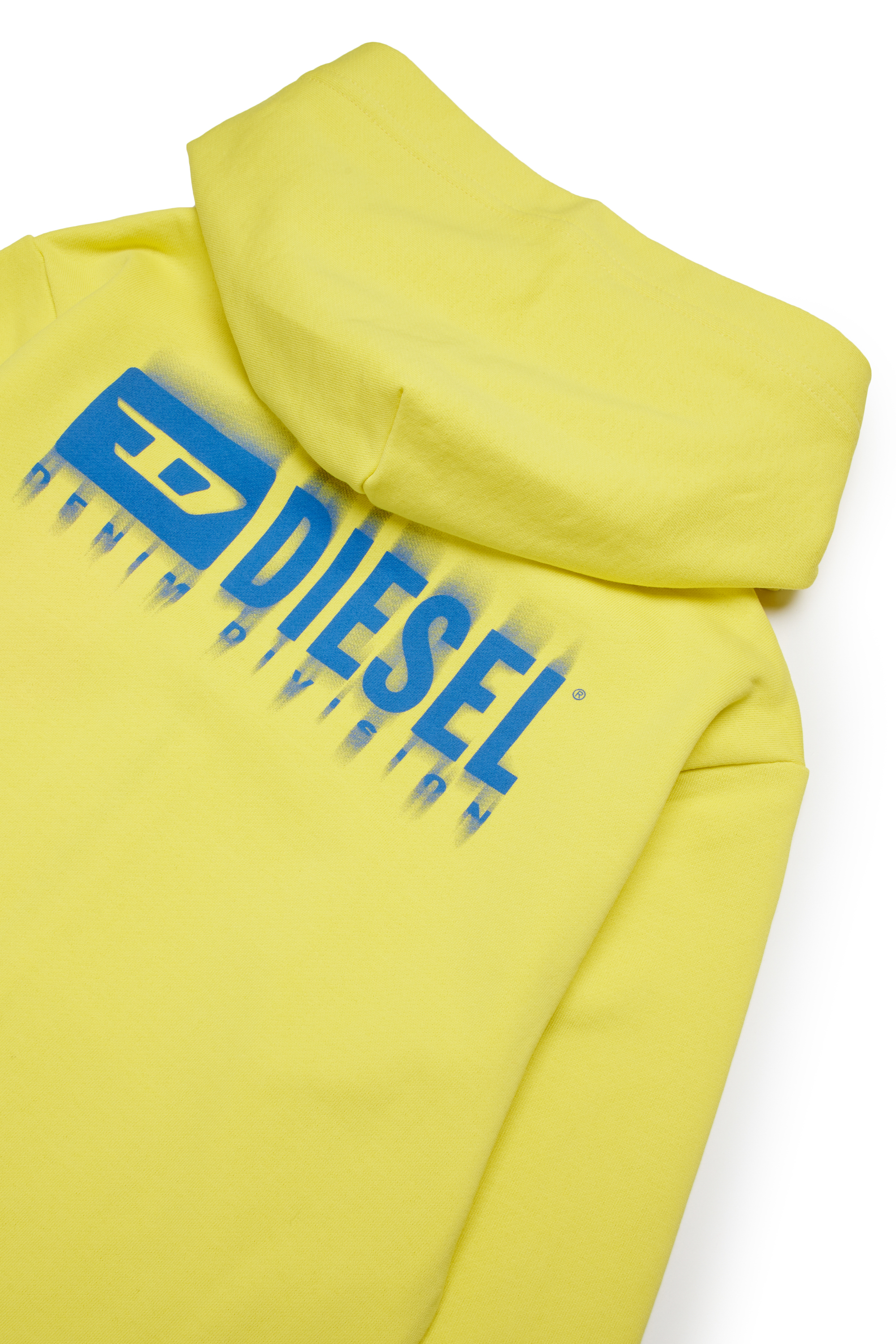 Diesel - SVOUGZIP OVER, Sweat-shirt &agrave; capuche zipp&eacute; avec logo tach&eacute; Homme in Jaune - 4