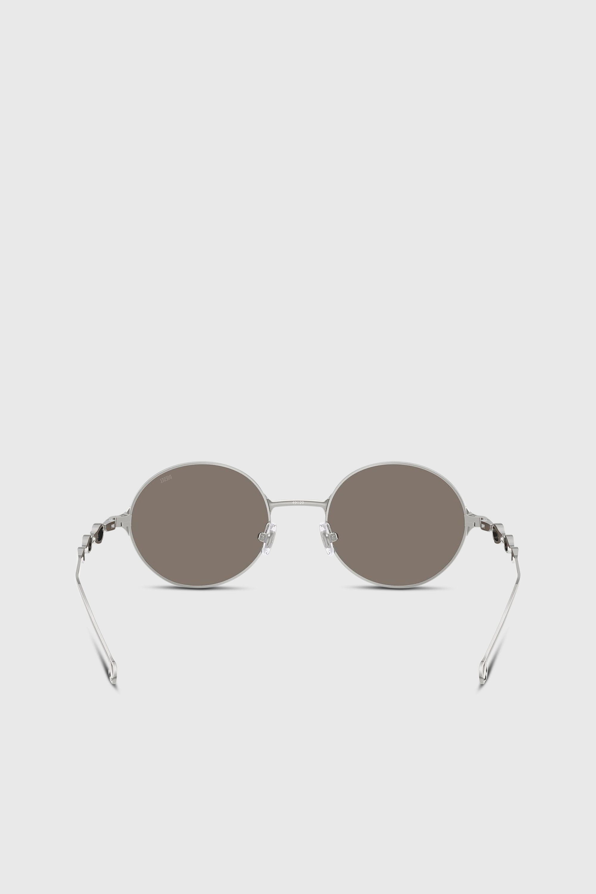 Diesel - 0DL1008, Lunettes de soleil rondes Mixte in Gris argent&eacute; - 3
