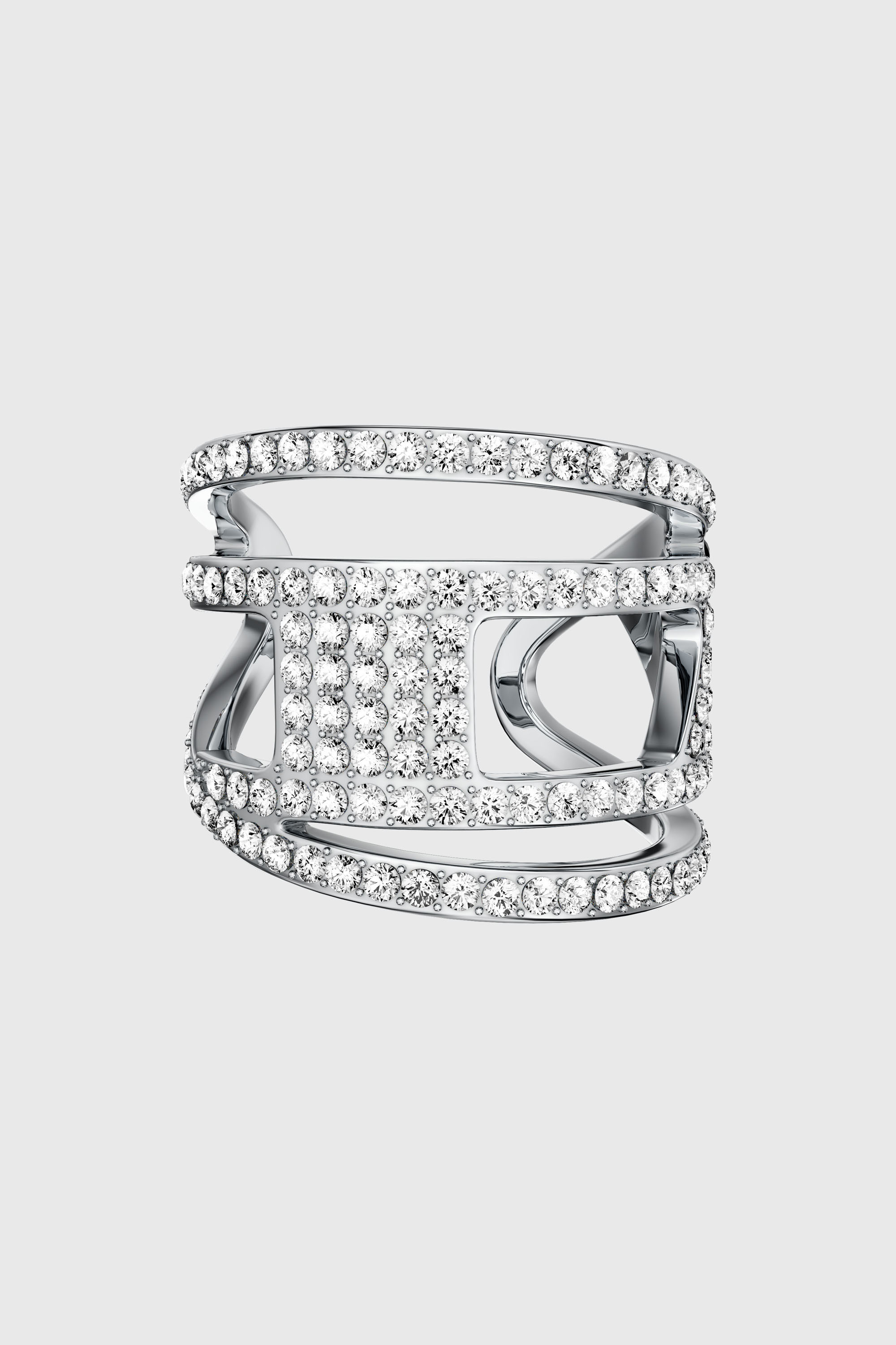 Diesel - DX1705040 JEWELLERY, Bague D band en acier inoxydable Mixte in Gris argent&eacute; - 4