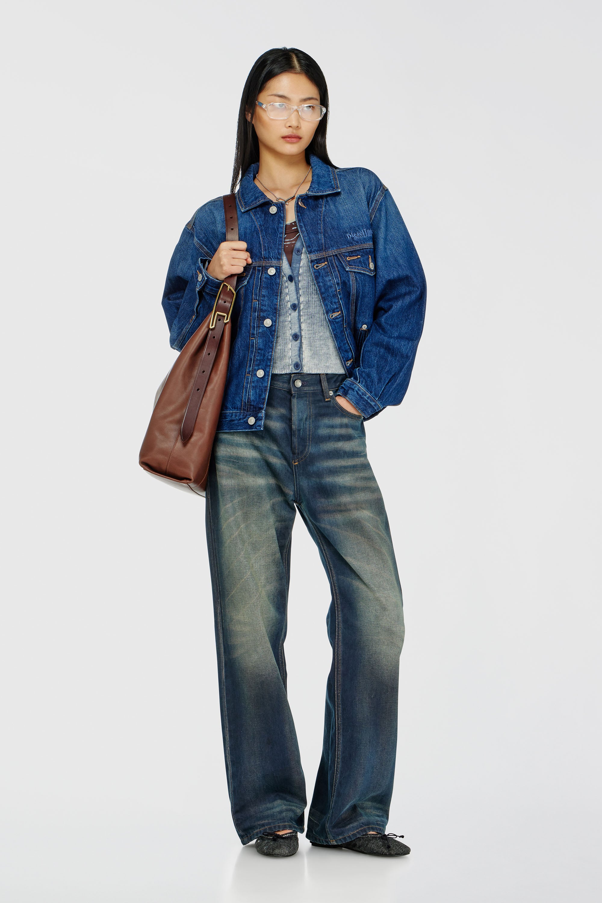 Diesel - D-DENVER, Veste trucker en denim Mixte in Bleu - 2