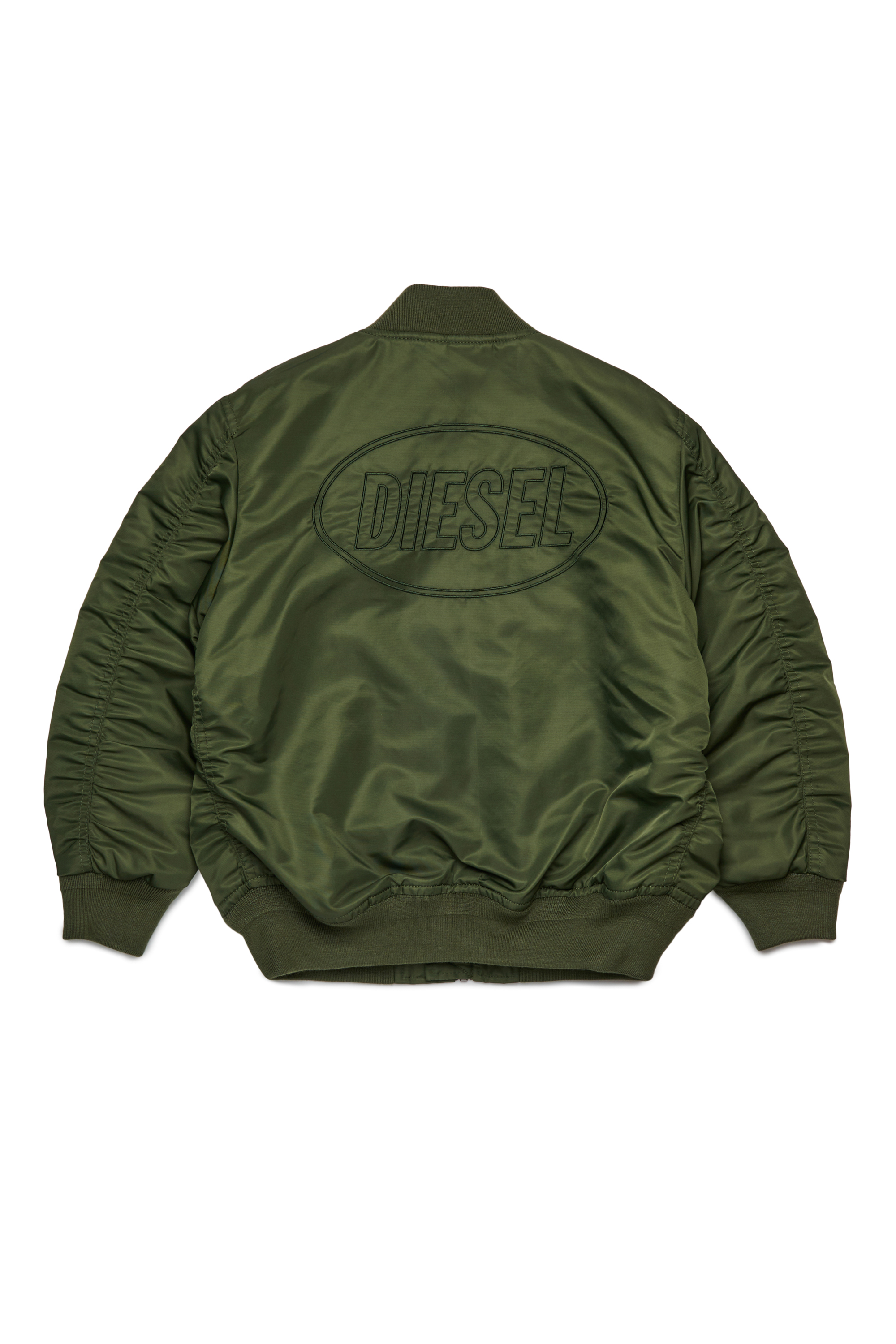 Diesel - JHELD, Blouson bomber en nylon avec logo brodé Homme in Vert - 2
