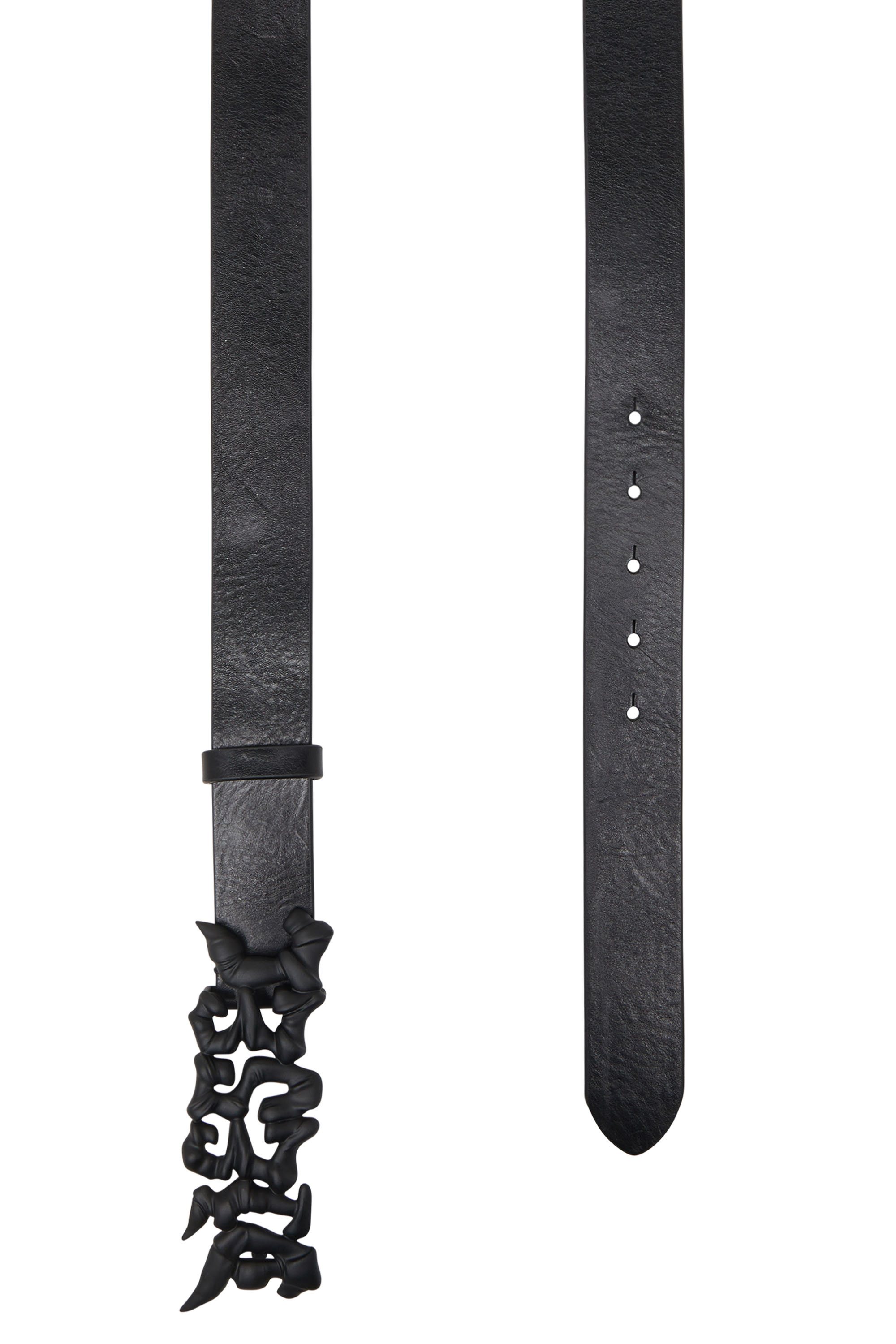 Diesel - B-GRAFFITI, Ceinture de 3,5 cm en cuir pull-up avec boucle style graffiti Mixte in Noir - 2