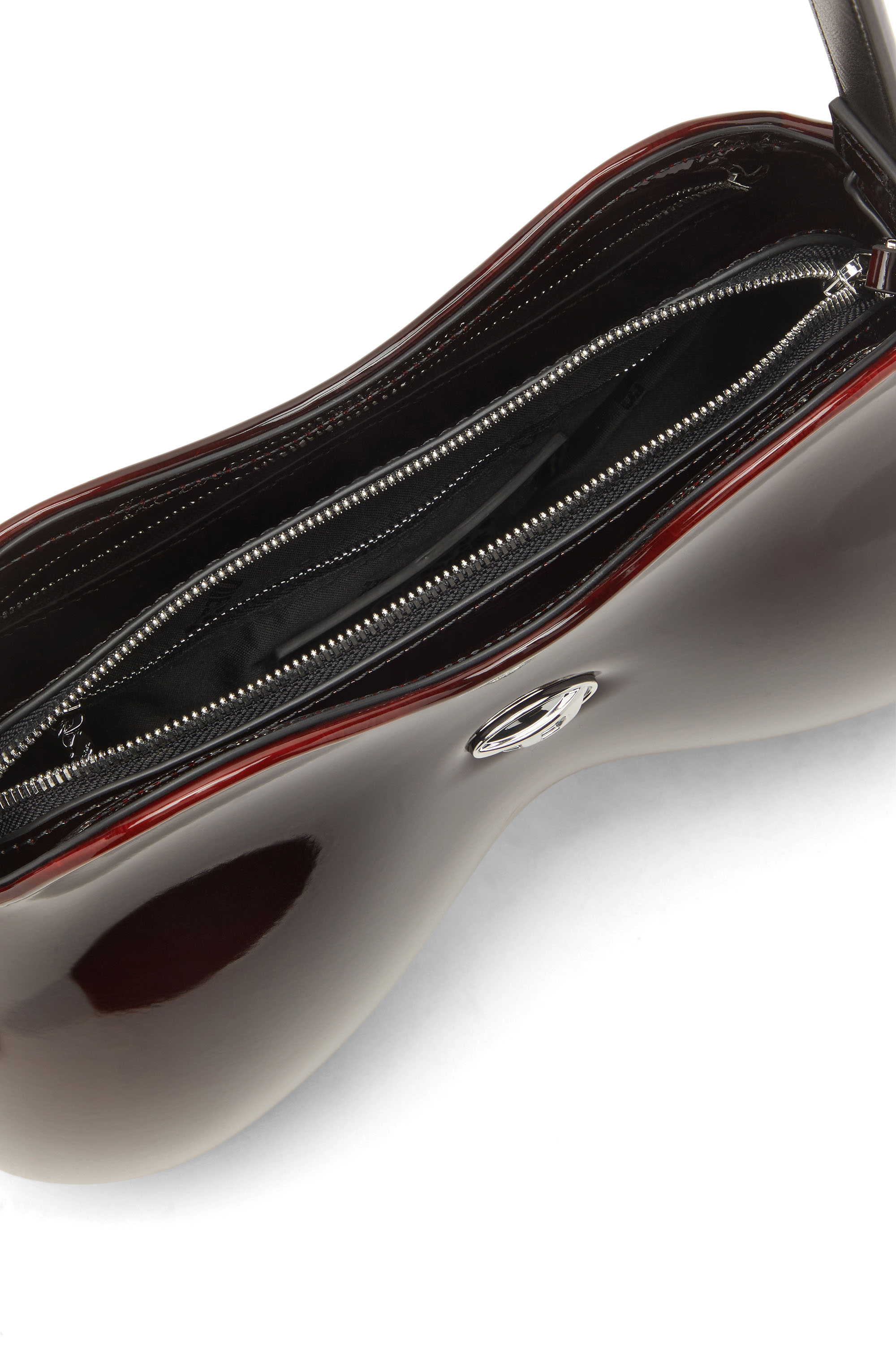 Diesel - DOUBLE-D SHOULDER, Double-D-Sac épaule rigide en PU brillant dégradé Femme in Rouge - 5