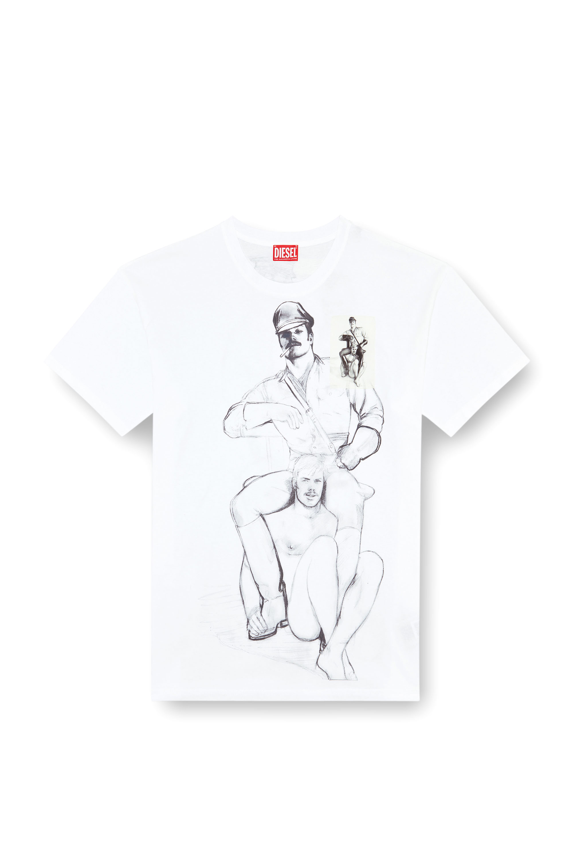 Diesel - PR-T-BOXT-TOF, Mixte T-shirt avec imprimés et empiècements in Blanc - Image 6