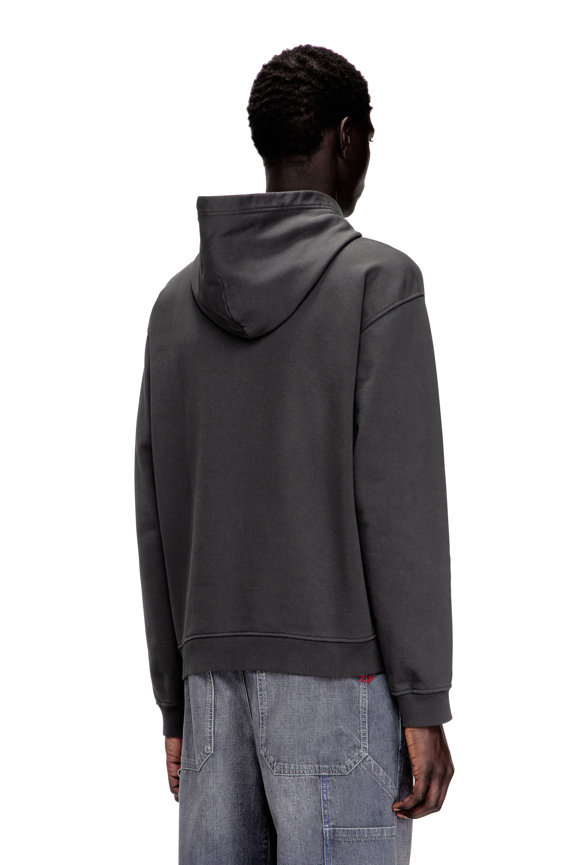 Diesel - S-NORMAN-HOOD, Sweat &agrave; capuche en coton avec appliqu&eacute; D Homme in ToBeDefined - 4