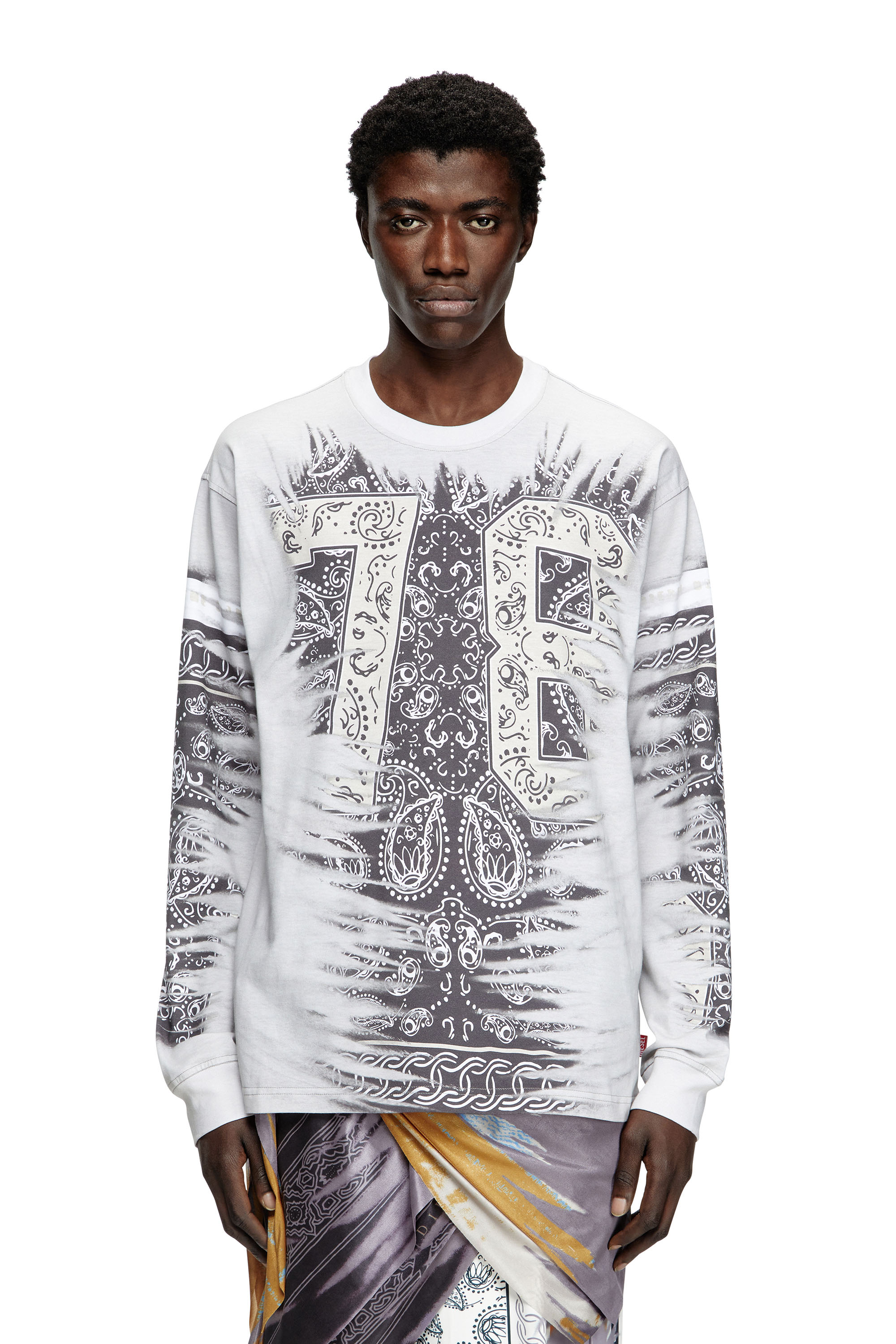 Diesel - T-NORM-LS-R1, T-shirt à manches longues avec imprimé 78 Homme in Polychrome - 1