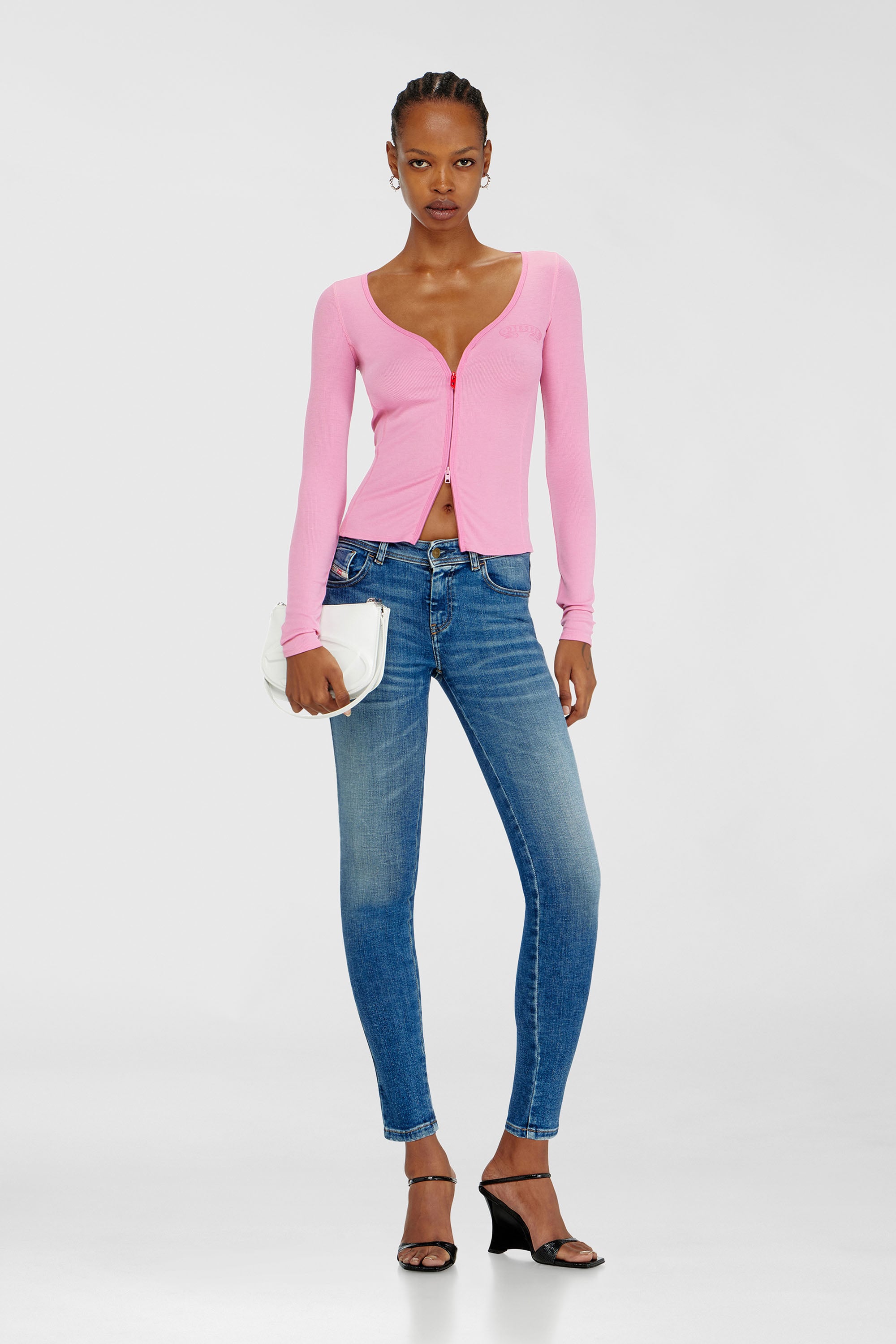 Diesel - Skinny Jeans 2017 Slandy 09P71 Femme, Bleu moyen - Image 1