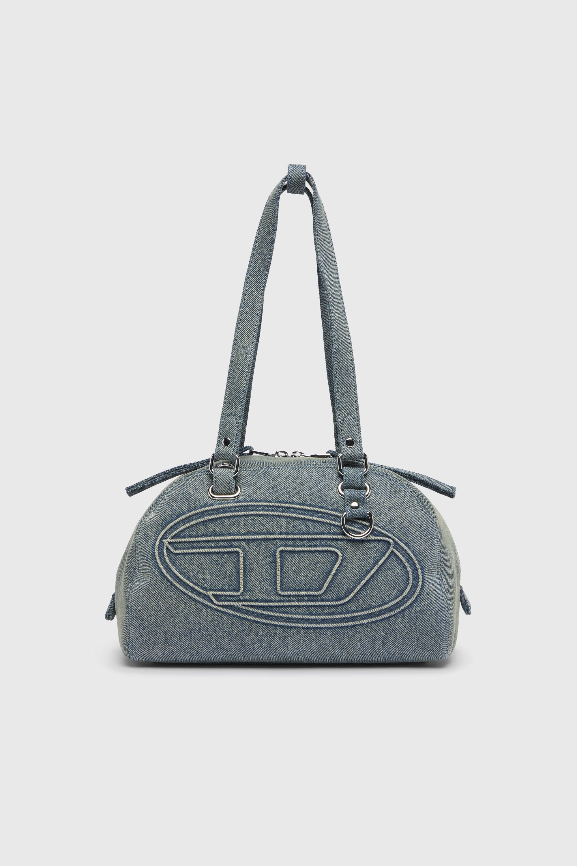 Diesel - 1DR DOME SOFT SHOULDER, 1DR Dome-Sac port&eacute; &eacute;paule en denim avec logo Oval D Mixte in Bleu - 1
