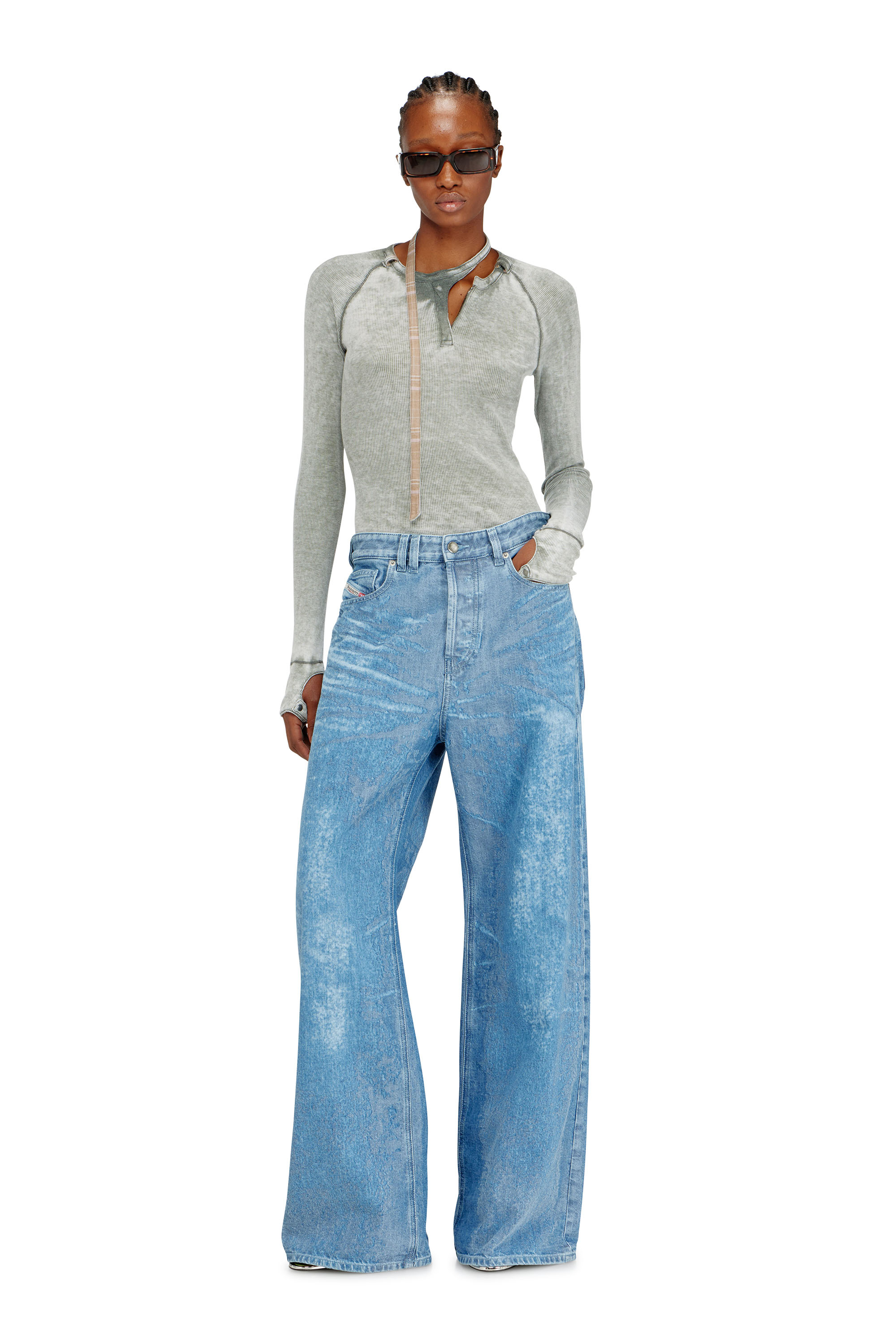 Diesel - Relaxed Jeans 1996 D-Sire 09P23 Femme, Bleu Clair - Image 2