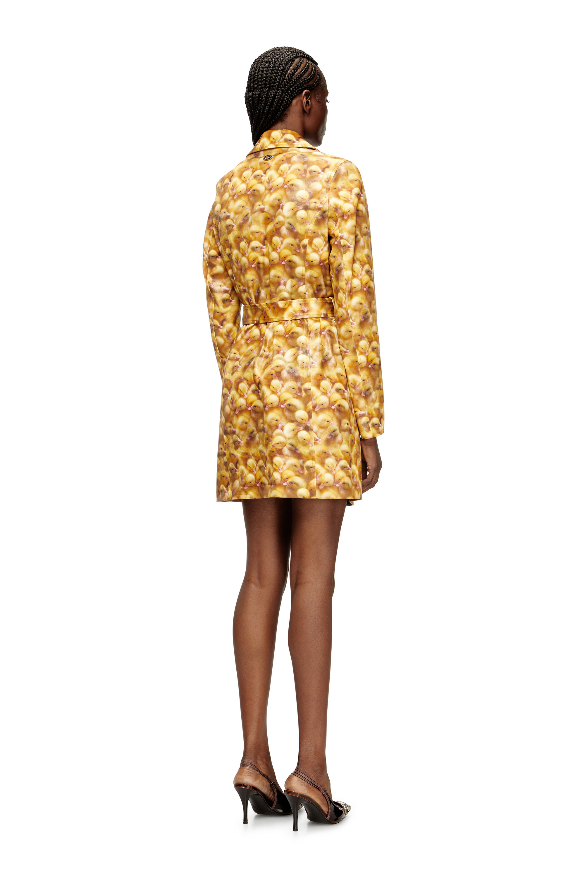 Diesel - G-OJI, Trench-coat à imprimé caneton Femme in Jaune - 4