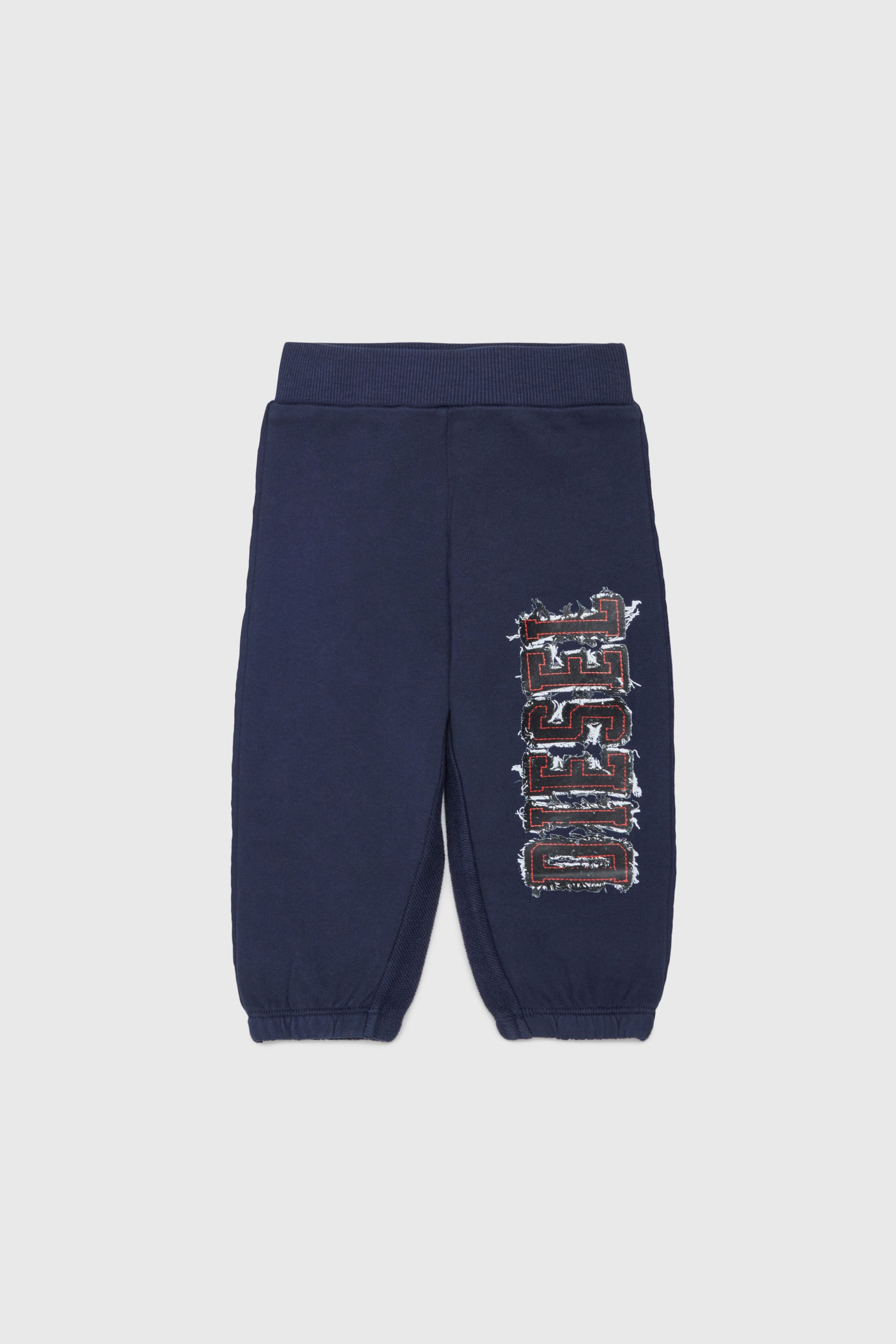 Diesel - PEANSB, Pantalon de surv&ecirc;tement avec logo effet effiloch&eacute; Homme in Bleu - 1