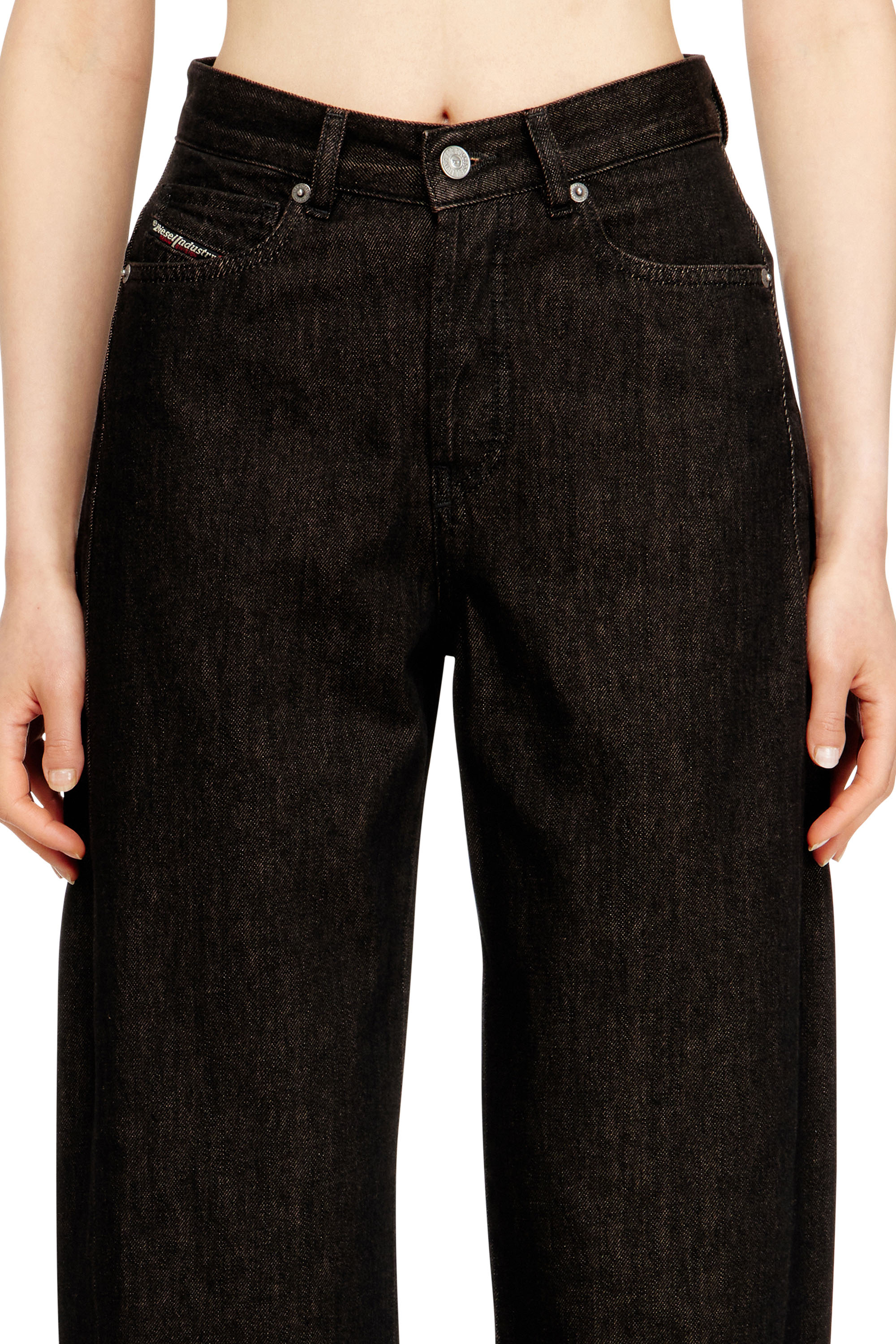 Diesel - Relaxed Jeans 1974 D-Ellz 09N25 Femme, Noir/Gris fonc&eacute; - Image 4