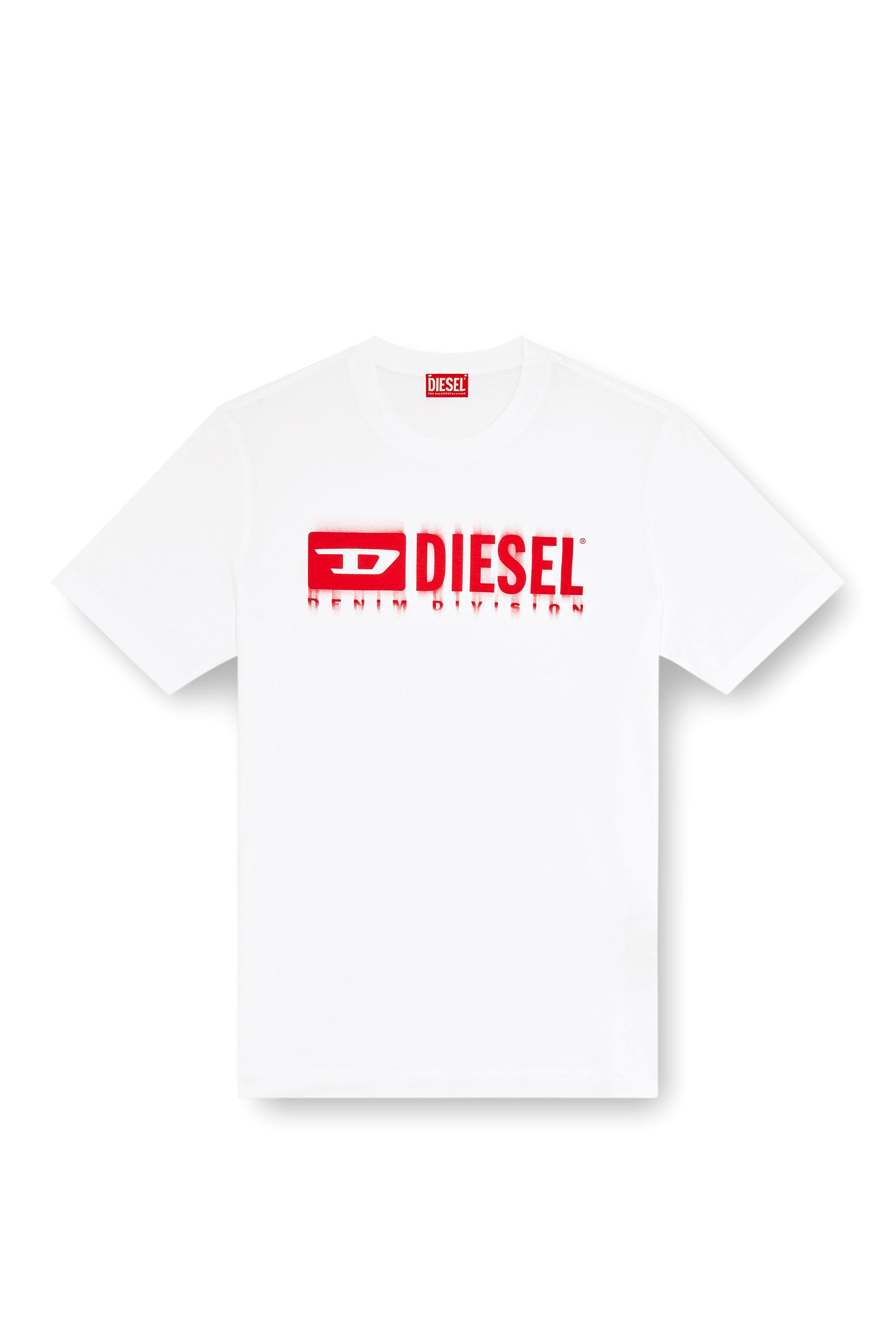 Diesel - T-ADJUST-Q7, Homme T-shirt avec logo Diesel effet flou in Blanc - Image 3