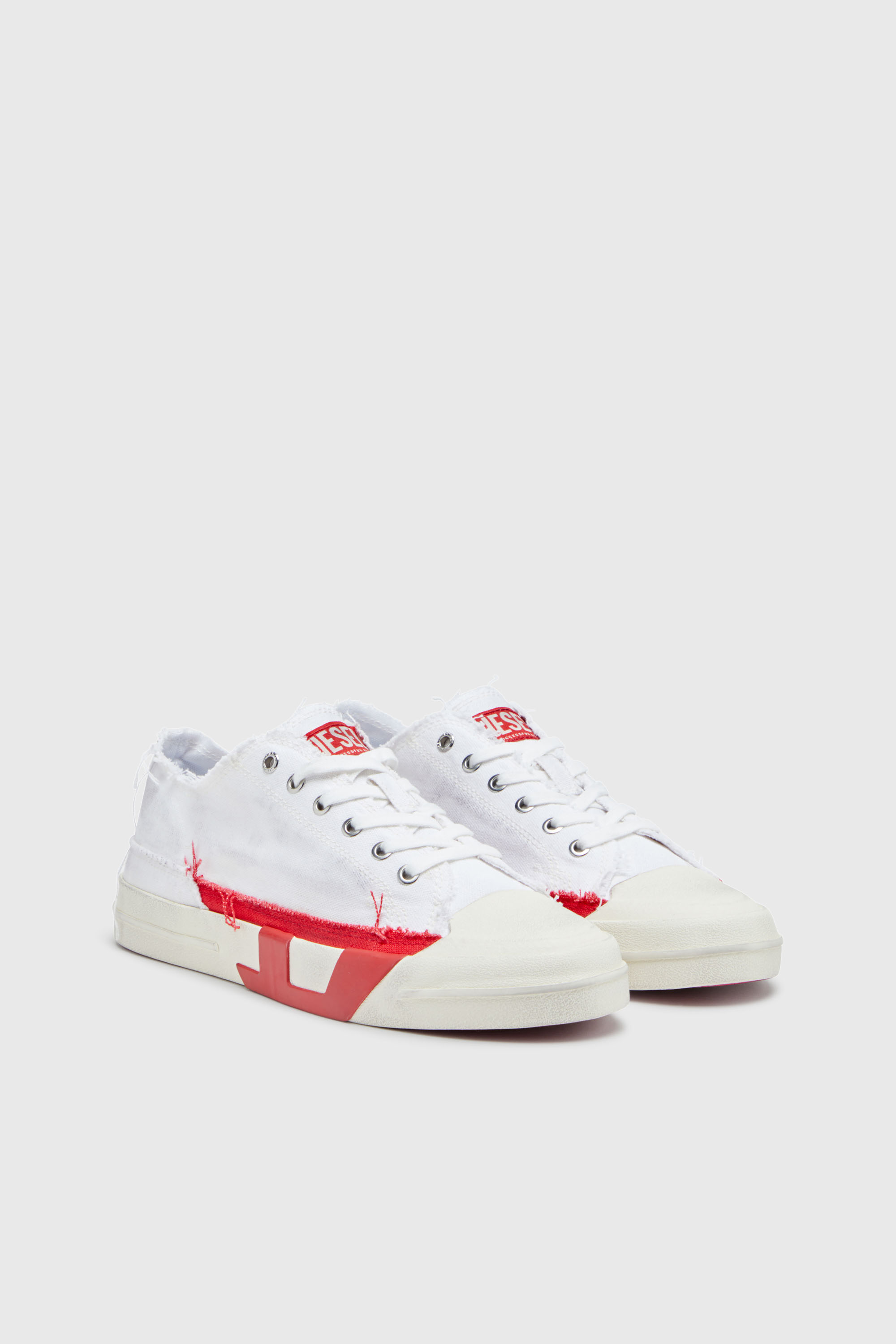 Diesel - S-D-VERSE LOW, S-D-Verse-Baskets en toile &agrave; effet sali Homme in Polychrome - 2