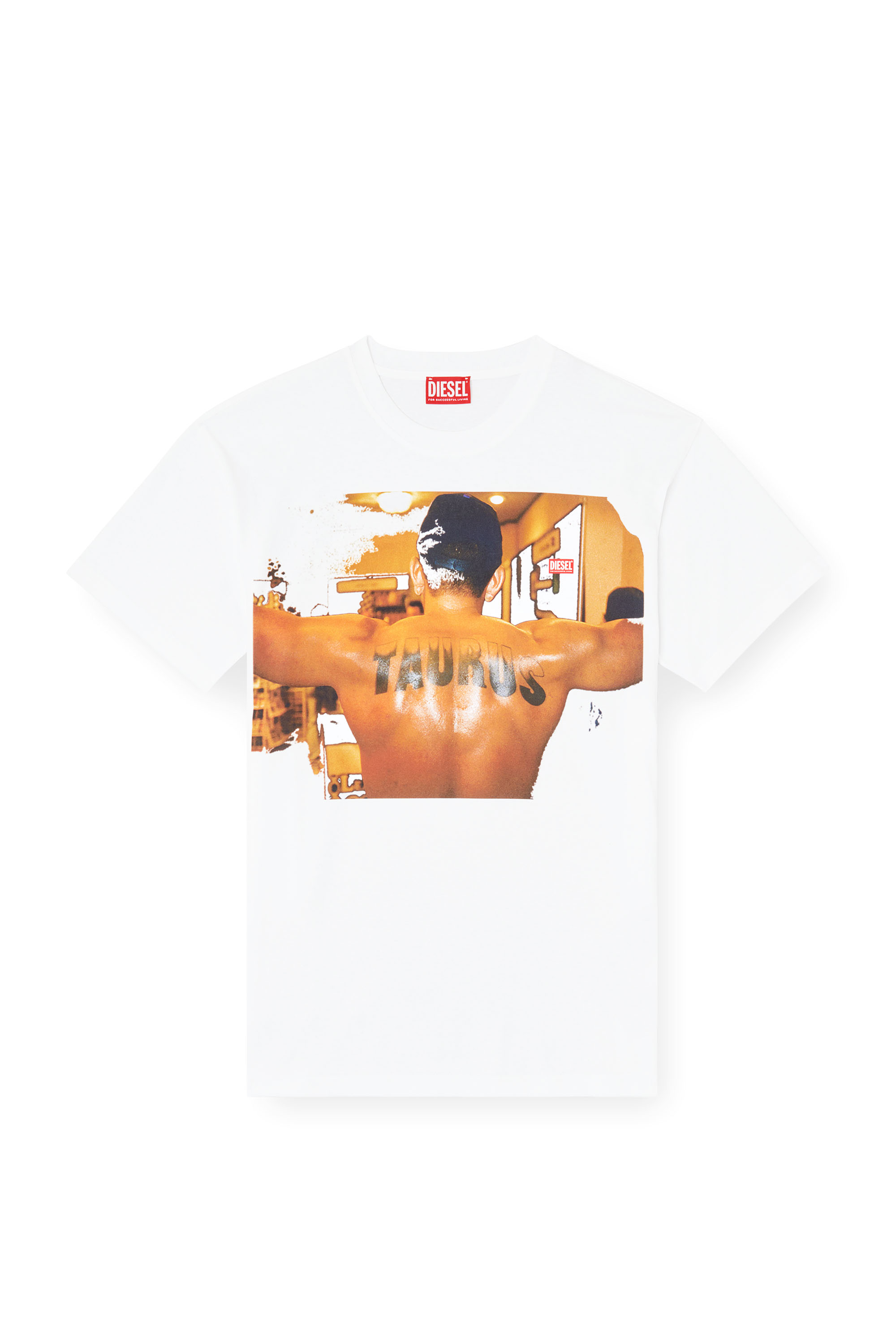 Diesel - PR-T-NORM-TOM25-1, T-shirt avec imprimé graphique Mixte in Blanc - 4