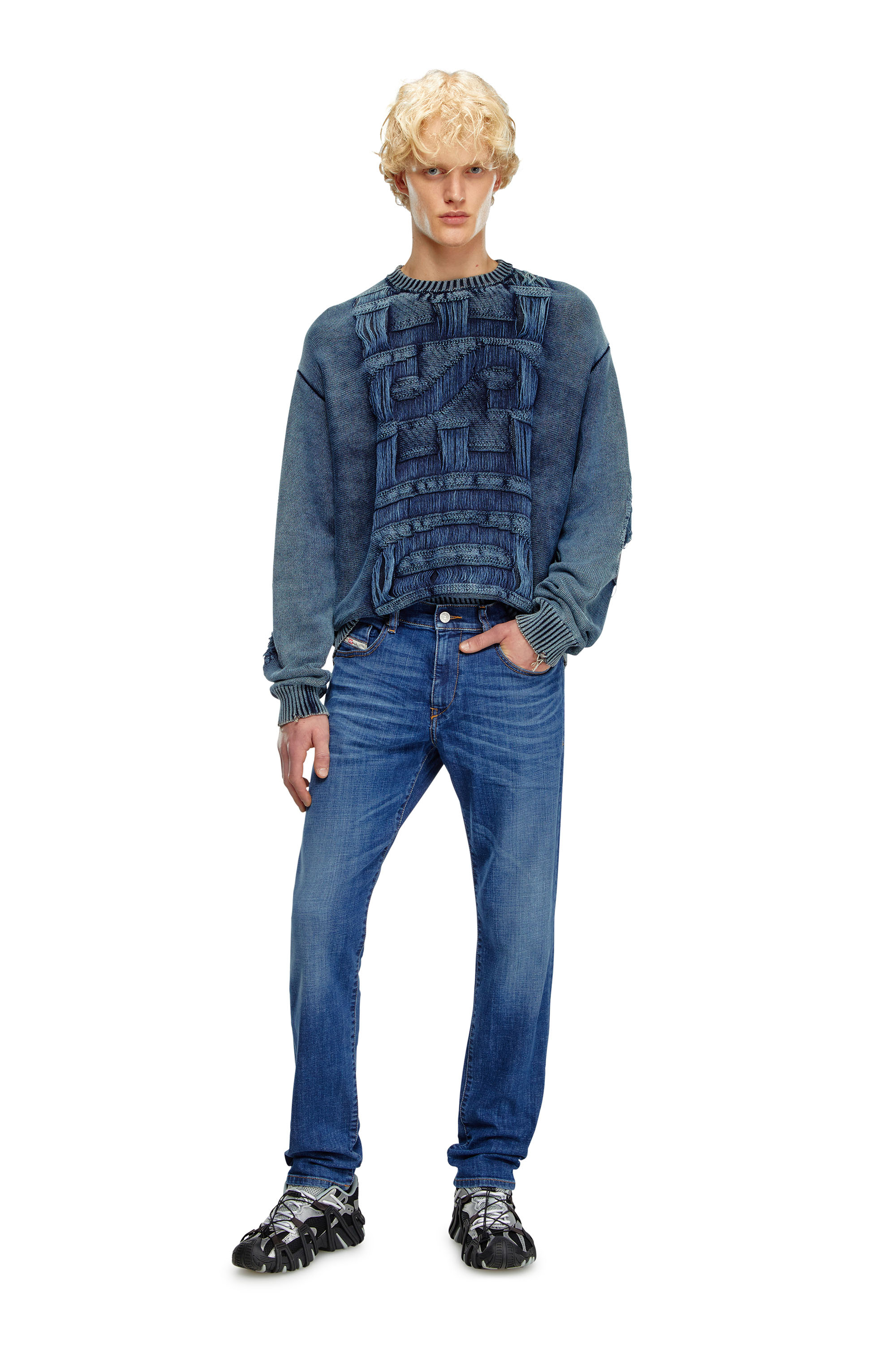 Diesel - Slim Jeans 2019 D-Strukt 09K04, Bleu moyen - Image 1