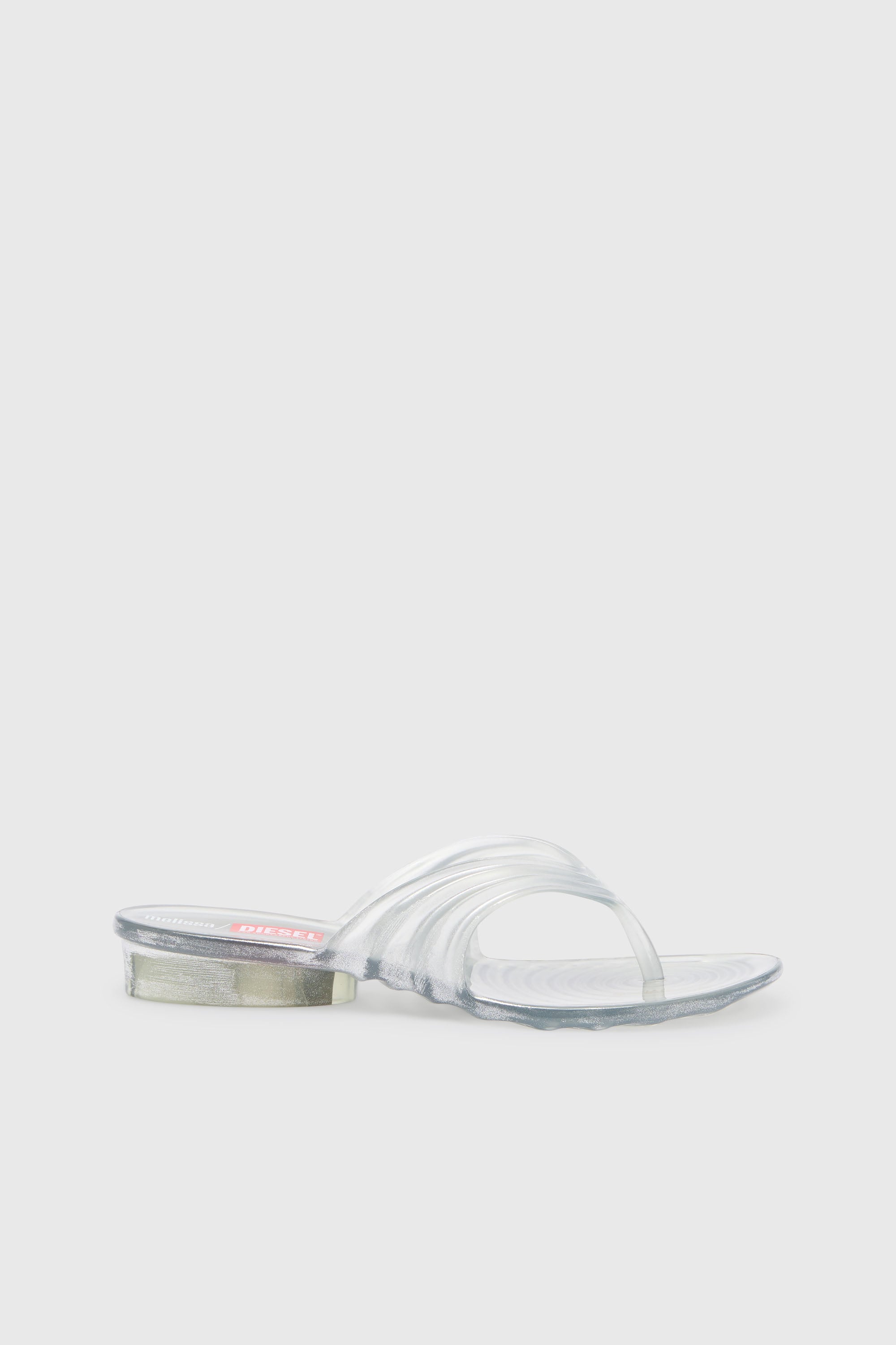 Diesel - MELISSA QUANTUM THONG, Tong sculpturale en Melflex&reg; Femme in Gris argent&eacute; - 2