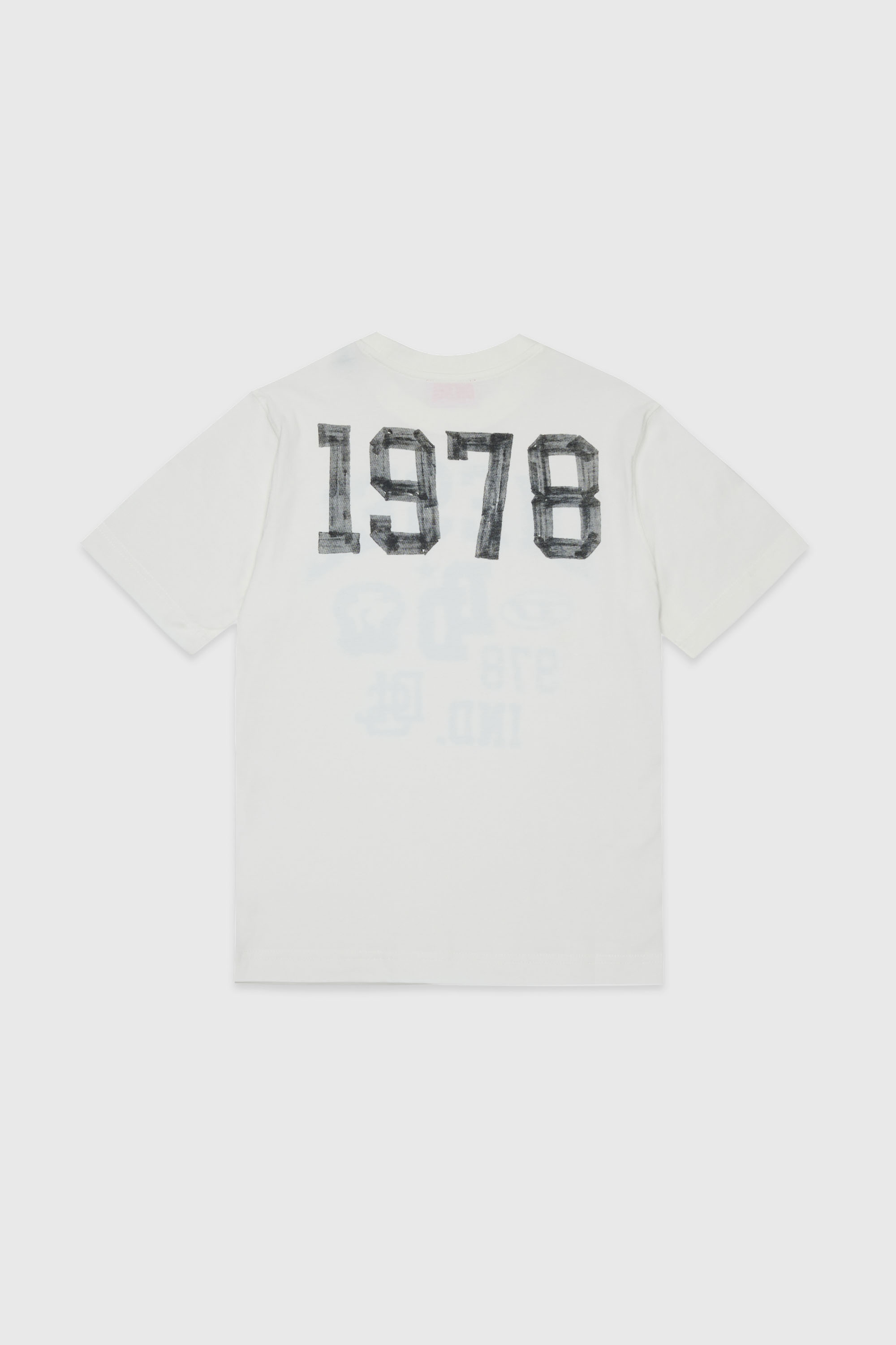 Diesel - TBAND OVER, T-shirt en coton avec motifs varsity Homme in Blanc - 2