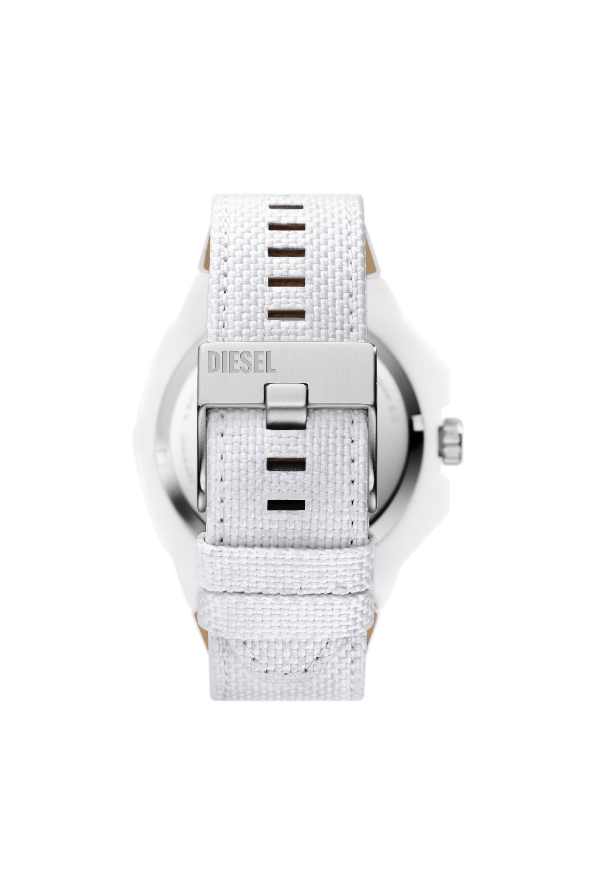 Diesel - DZ4664, Man Framed solar white textile watch in White - Image 2