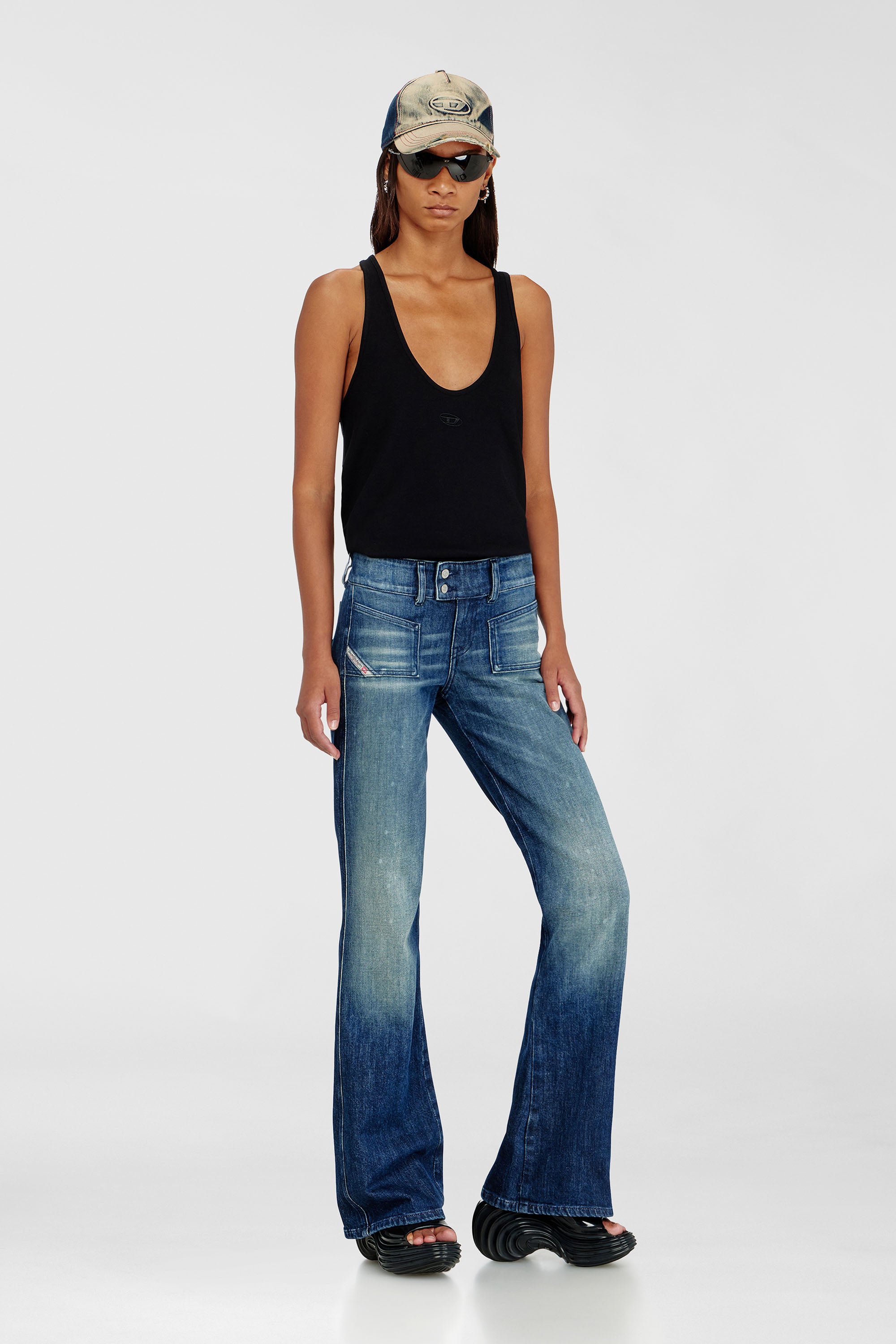 Diesel - MELISSA QUANTUM PLATFORM, Mule &agrave; plateforme en Melflex&reg; Femme in Noir - 3