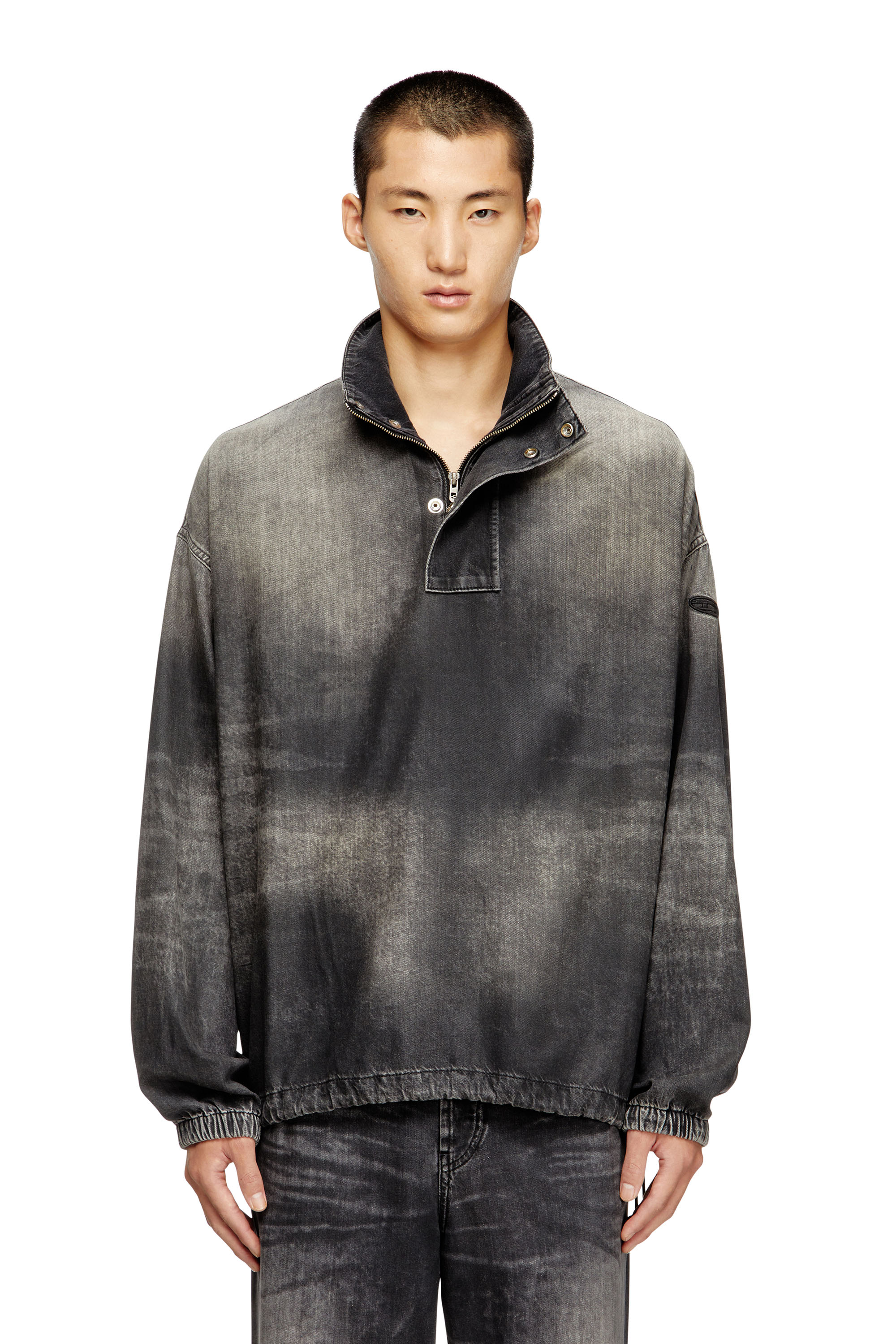 Diesel - D-FLOW-S3, Haut en jean avec col montant Mixte in Noir - 1
