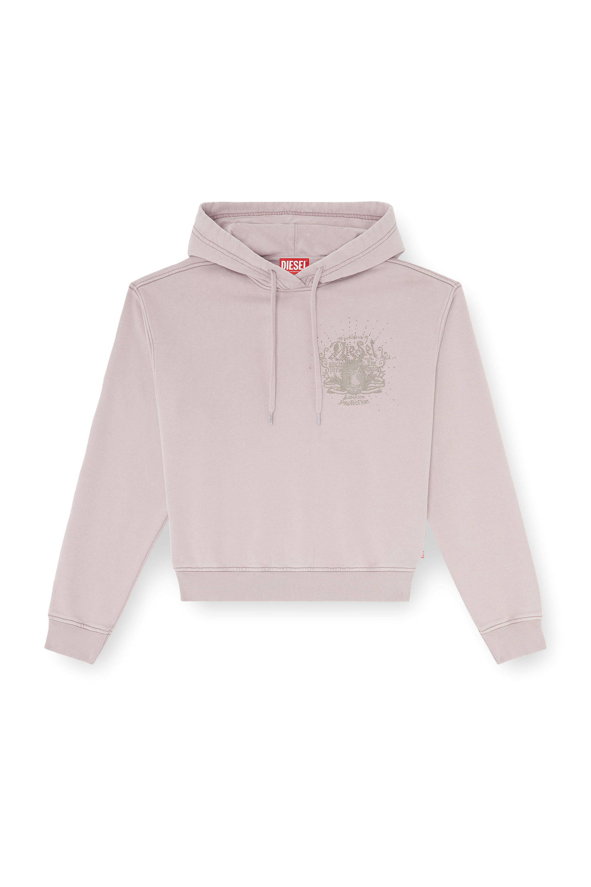 Diesel - F-PHOENY, Sweat &agrave; capuche avec imprim&eacute;s et clous strass Femme in ToBeDefined - 3