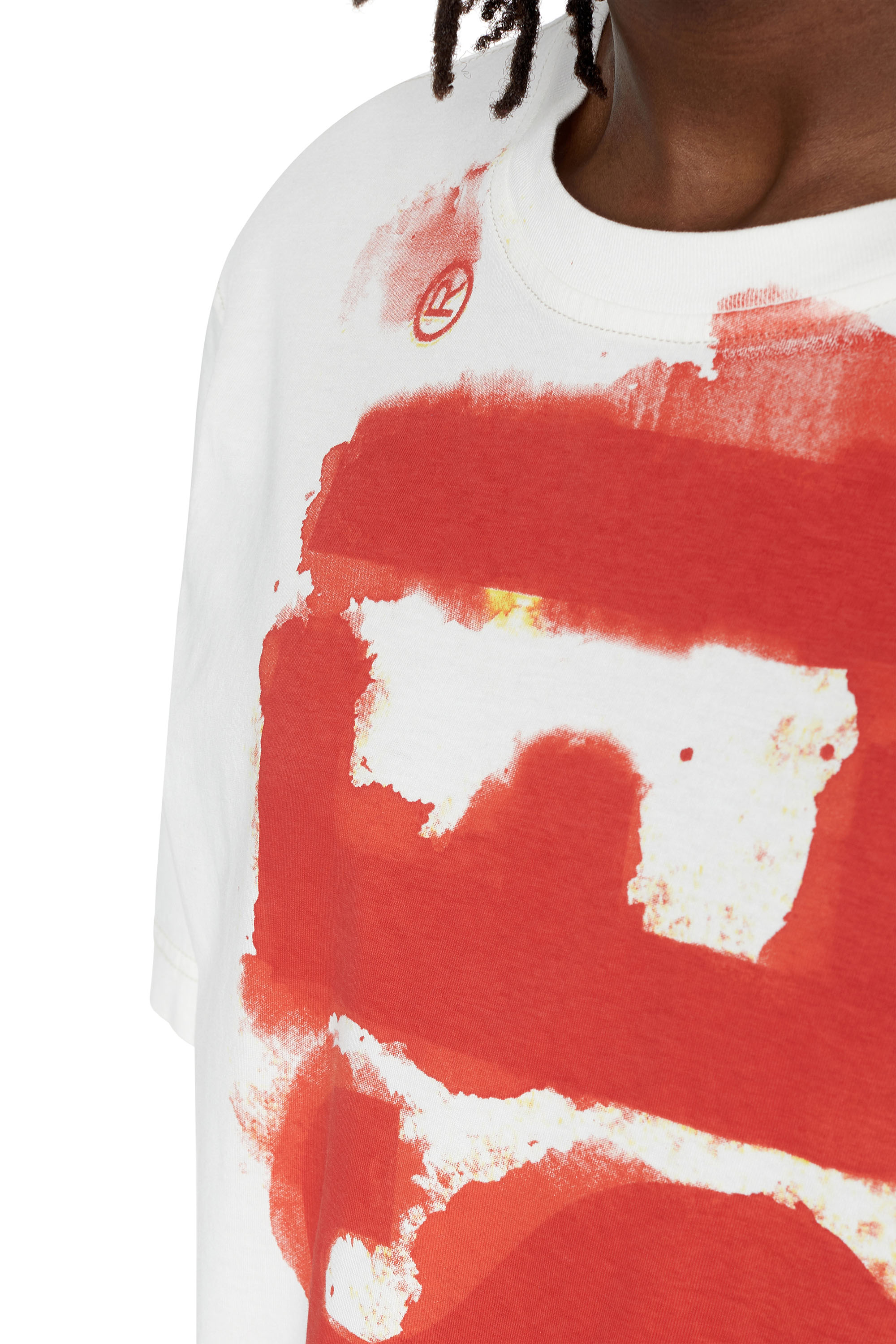 Homme T-shirts T-shirts DIESEL Ébardeur avec imprimé logo taché DIESEL pour homme en coloris Rouge 
