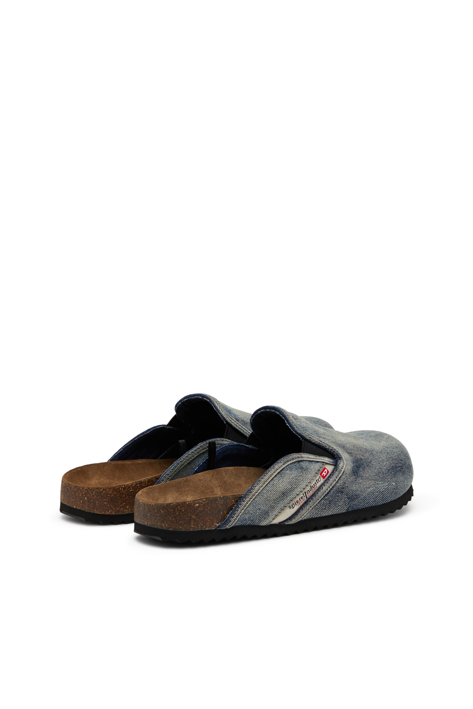D-WOODSTOCK SLIP-ON, Bleu Foncé Diesel - D-WOODSTOCK SLIP-ON, D-Woodstock-Mules en denim Homme in Bleu - 3