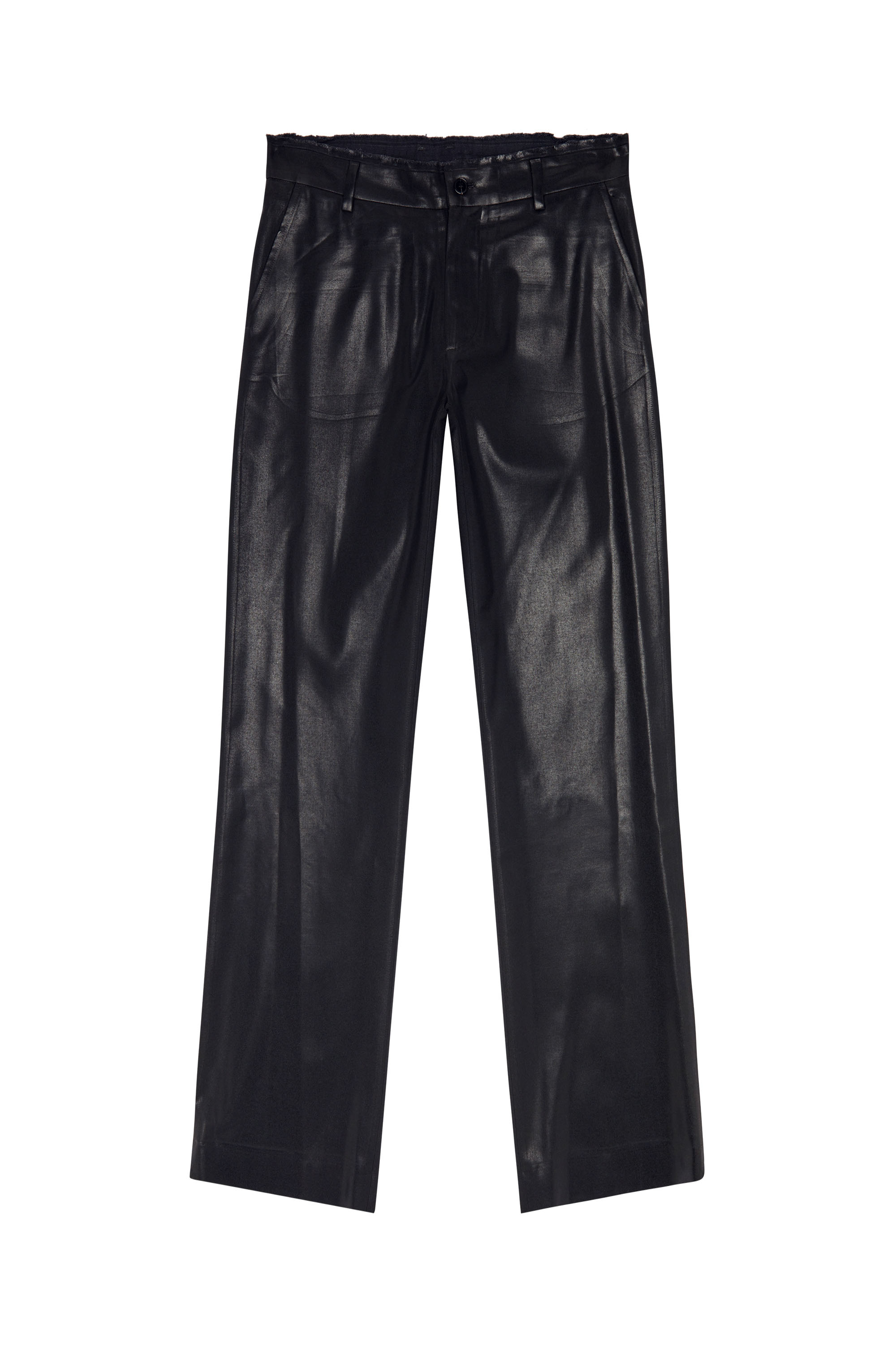 Diesel - P-KILEY-HEAV, Pantalon en Laine Fraîche avec taille bordée de denim Homme in Noir - 3