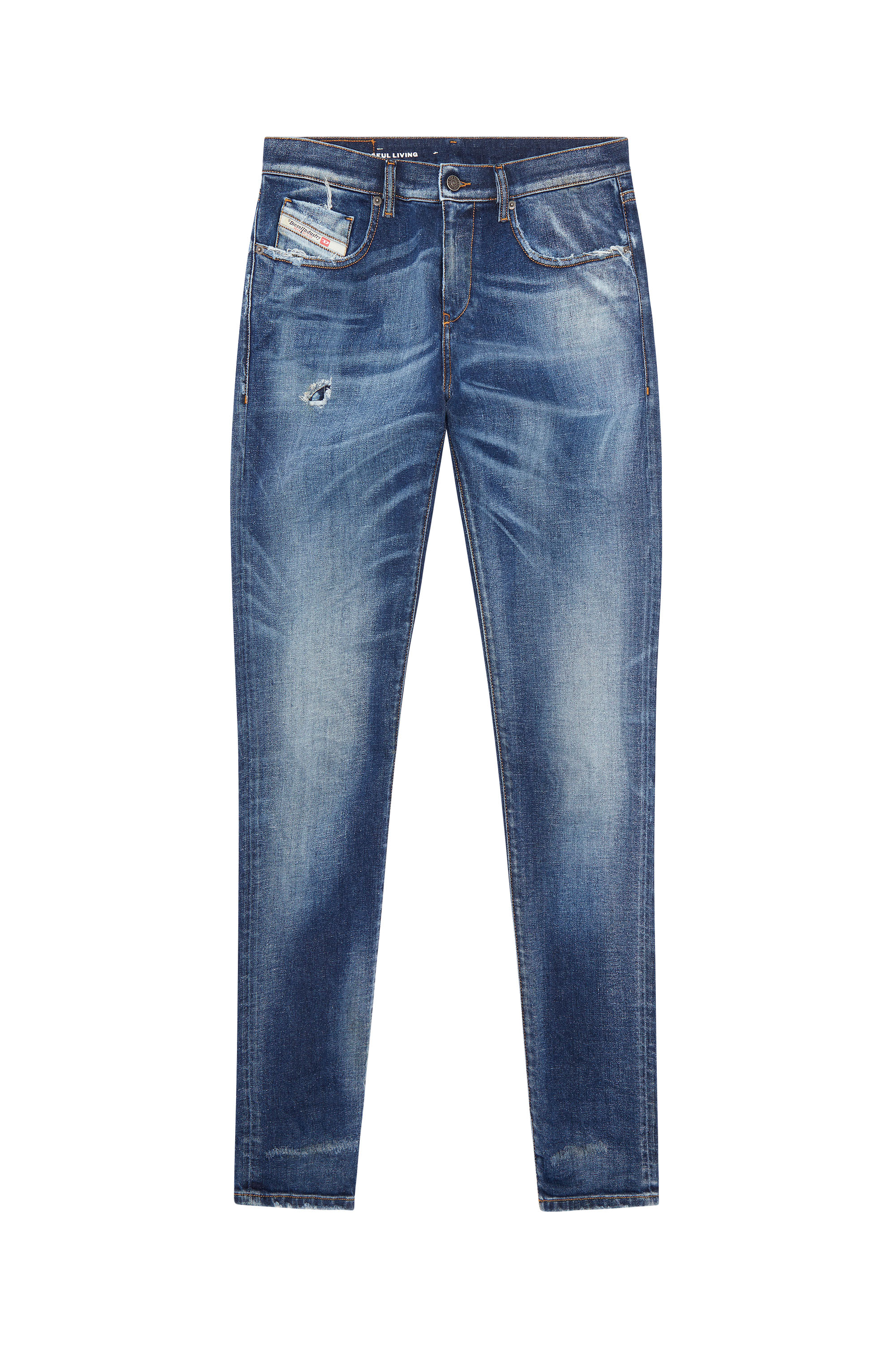Diesel - Slim Jeans 2019 D-Strukt 09G89, Bleu moyen - Image 5
