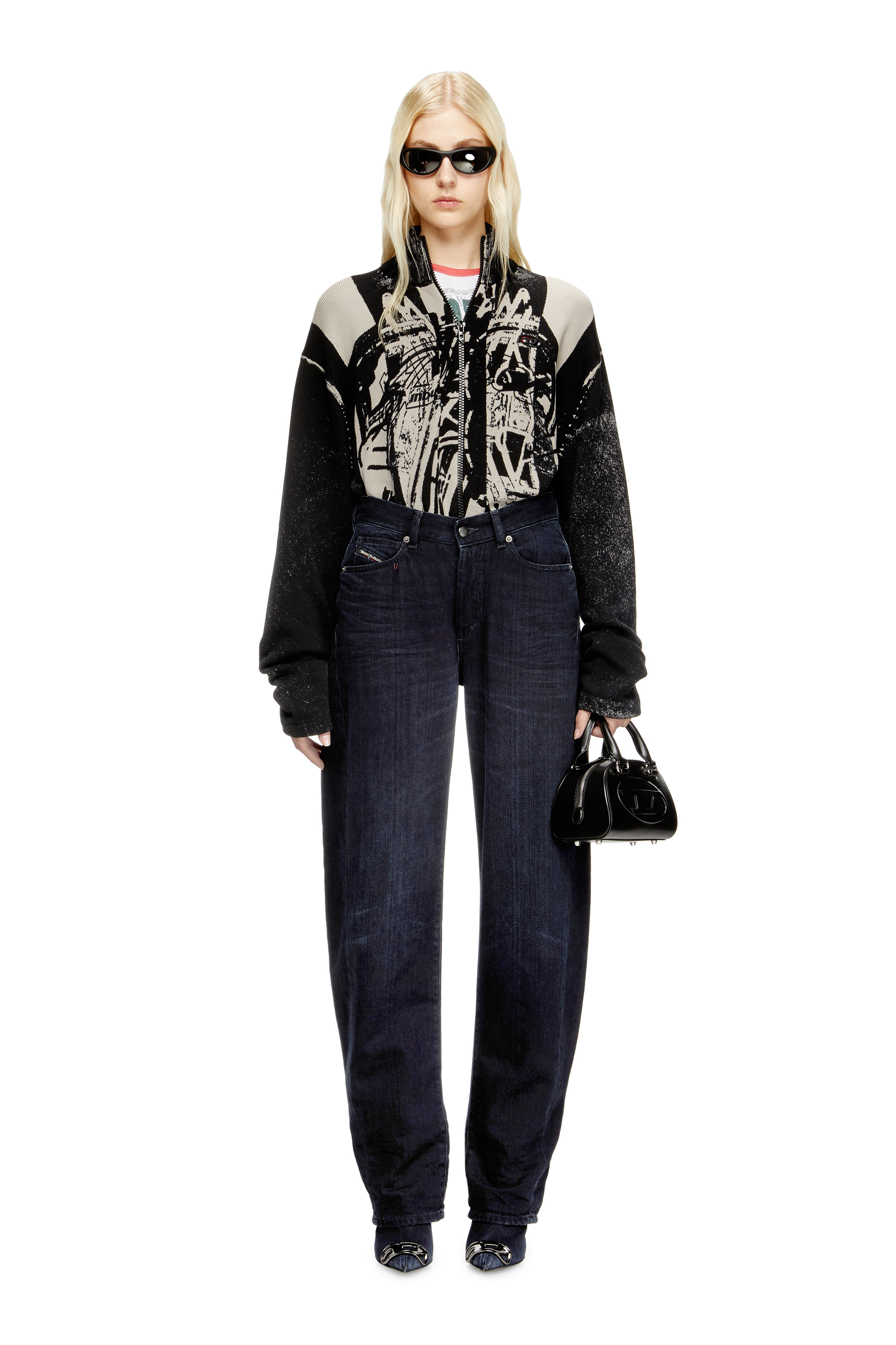Diesel - Relaxed Jeans 1974 D-Ellz 09L54 Femme, Bleu Foncé - Image 2