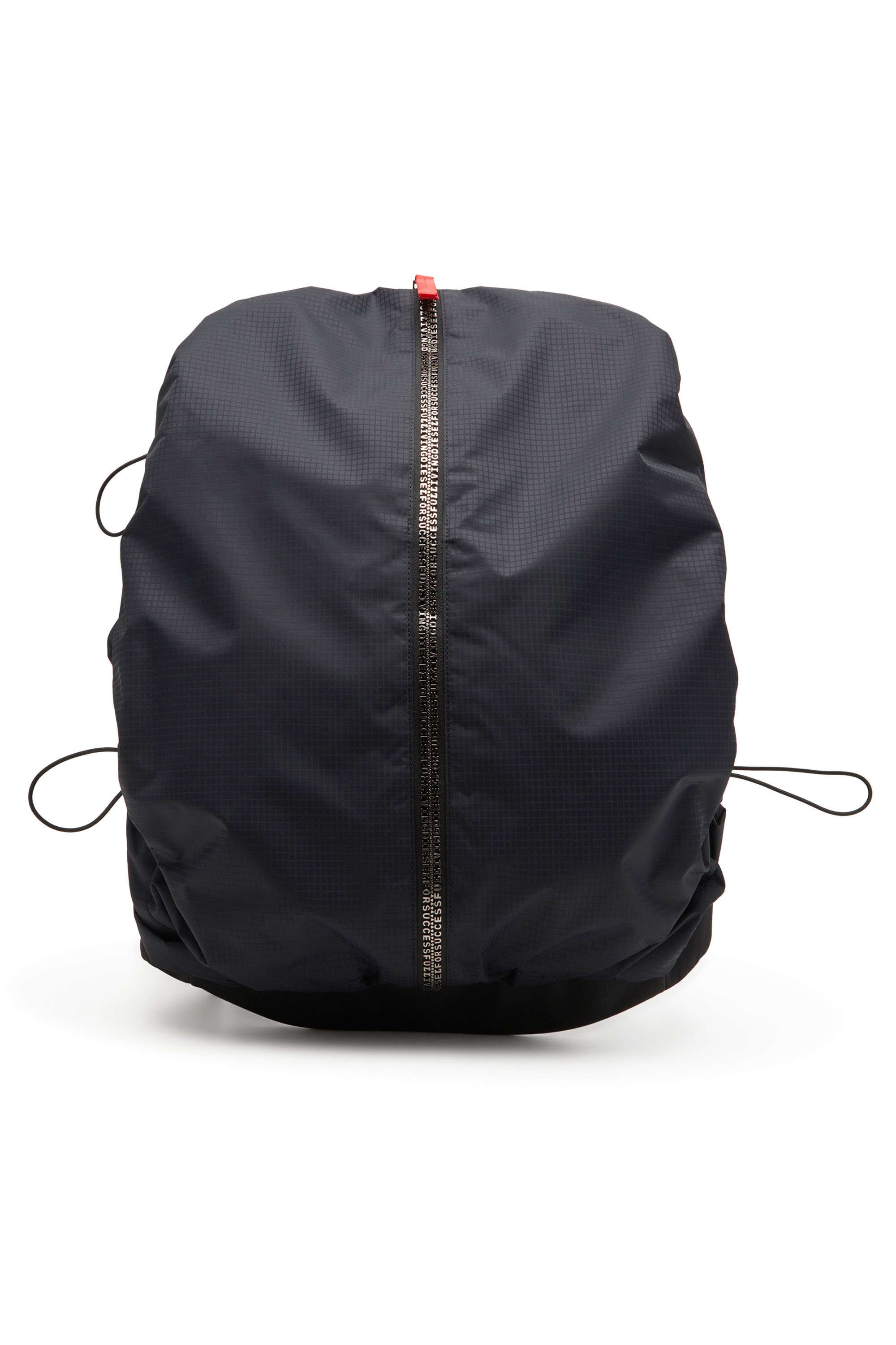 Diesel - ZIP-D BACKPACK X, Zip-D-Sac à dos en jacquard à carreaux Homme in Noir - 1