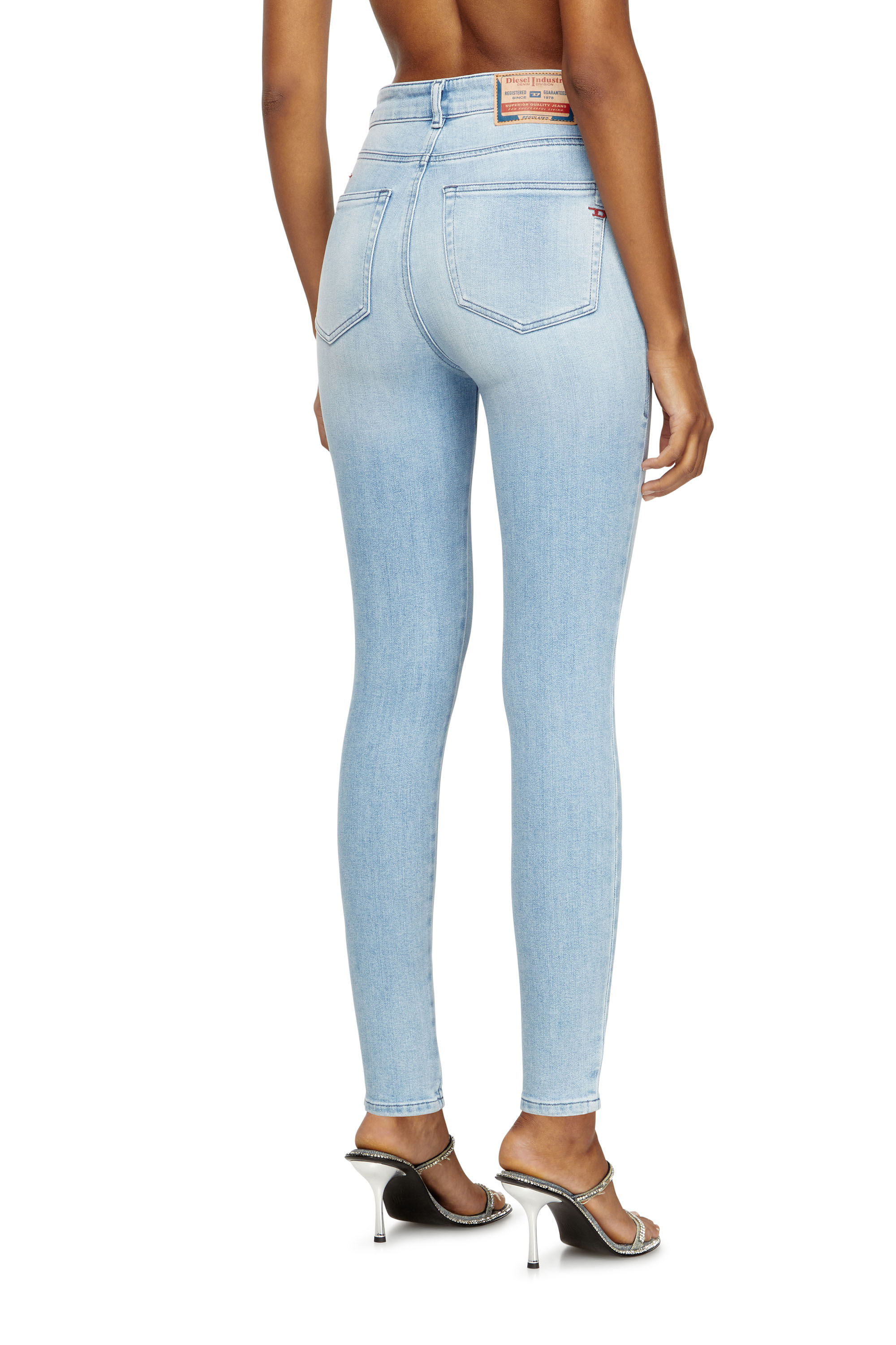 Diesel - Skinny Jeans 1984 Slandy-High 09M05 Femme, Bleu Clair - Image 4