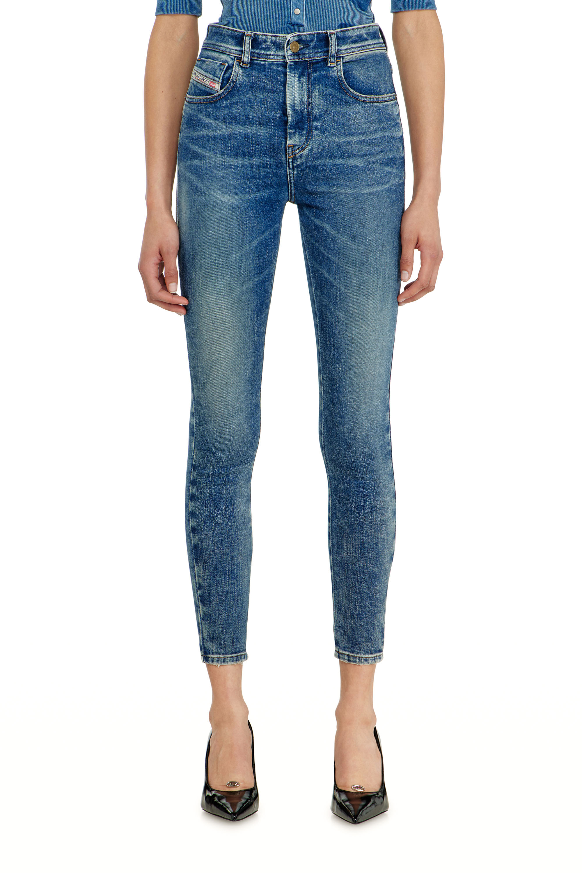 Diesel - Skinny Jeans 1984 Slandy-High 09P72 Femme, Bleu moyen - Image 4