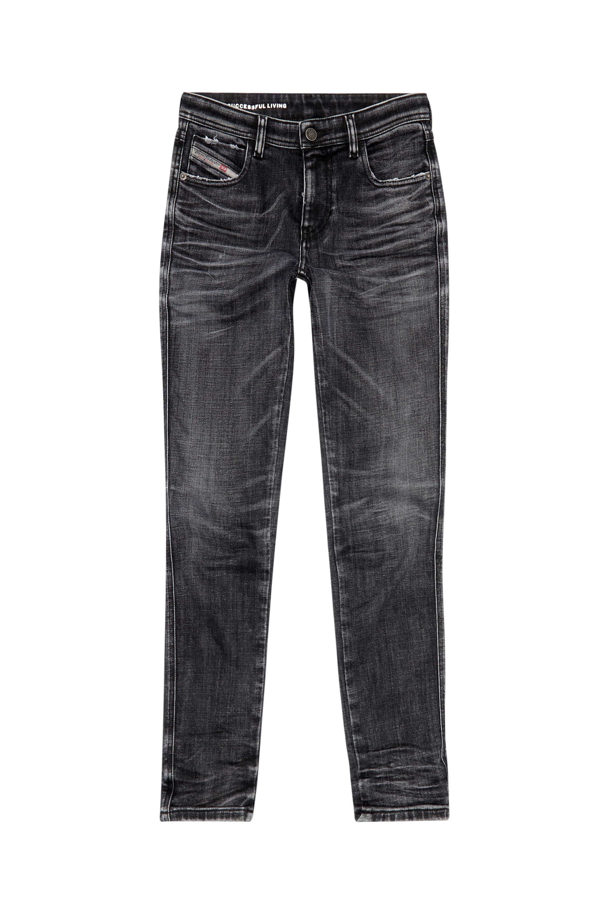 Diesel - Skinny Jeans 2015 Babhila 09G50, Noir/Gris foncé - Image 5