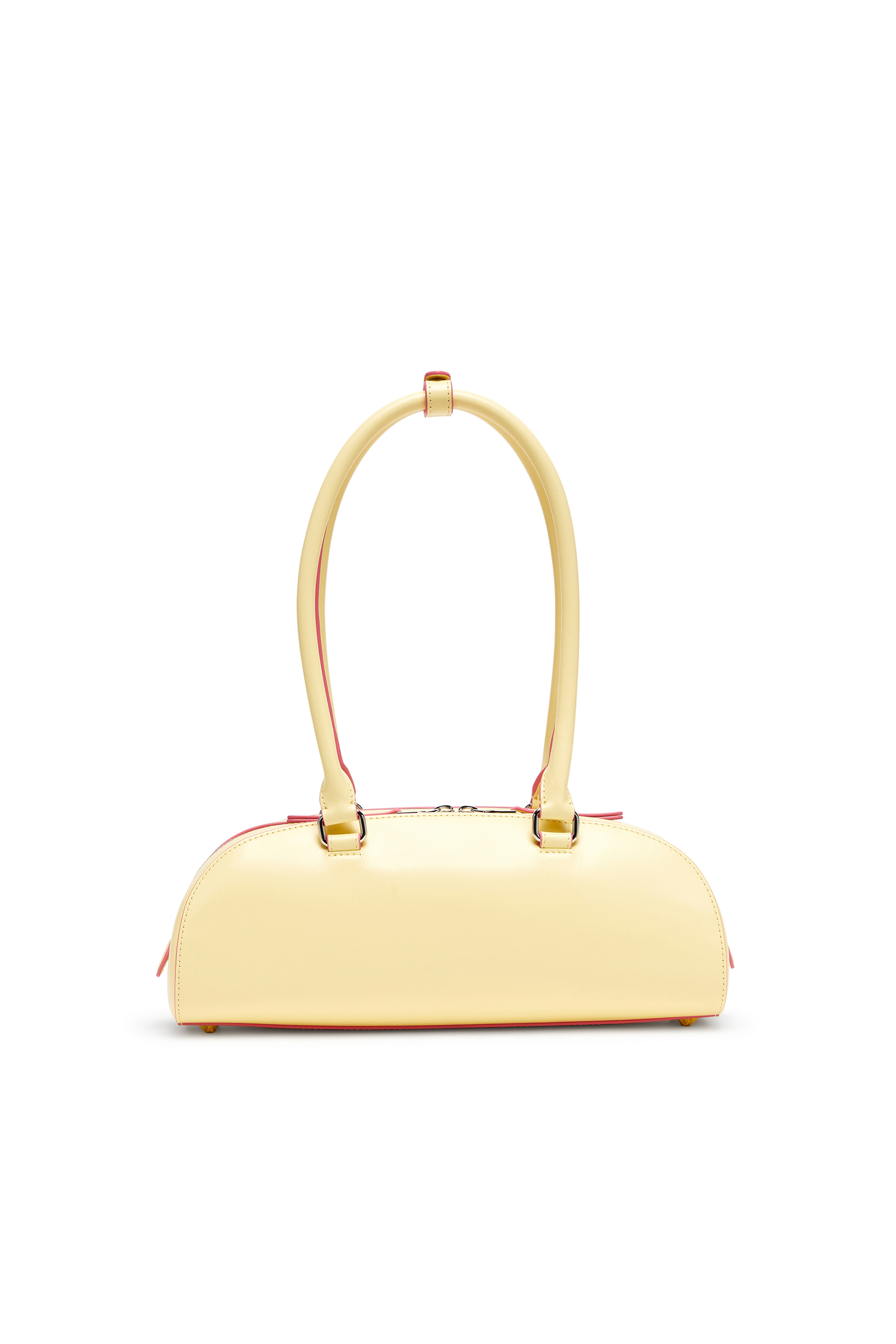 Diesel - 1DR DOME SHOULDER EW, 1DR Dome - Sac bowling allong&eacute; en cuir Femme in Jaune - 2