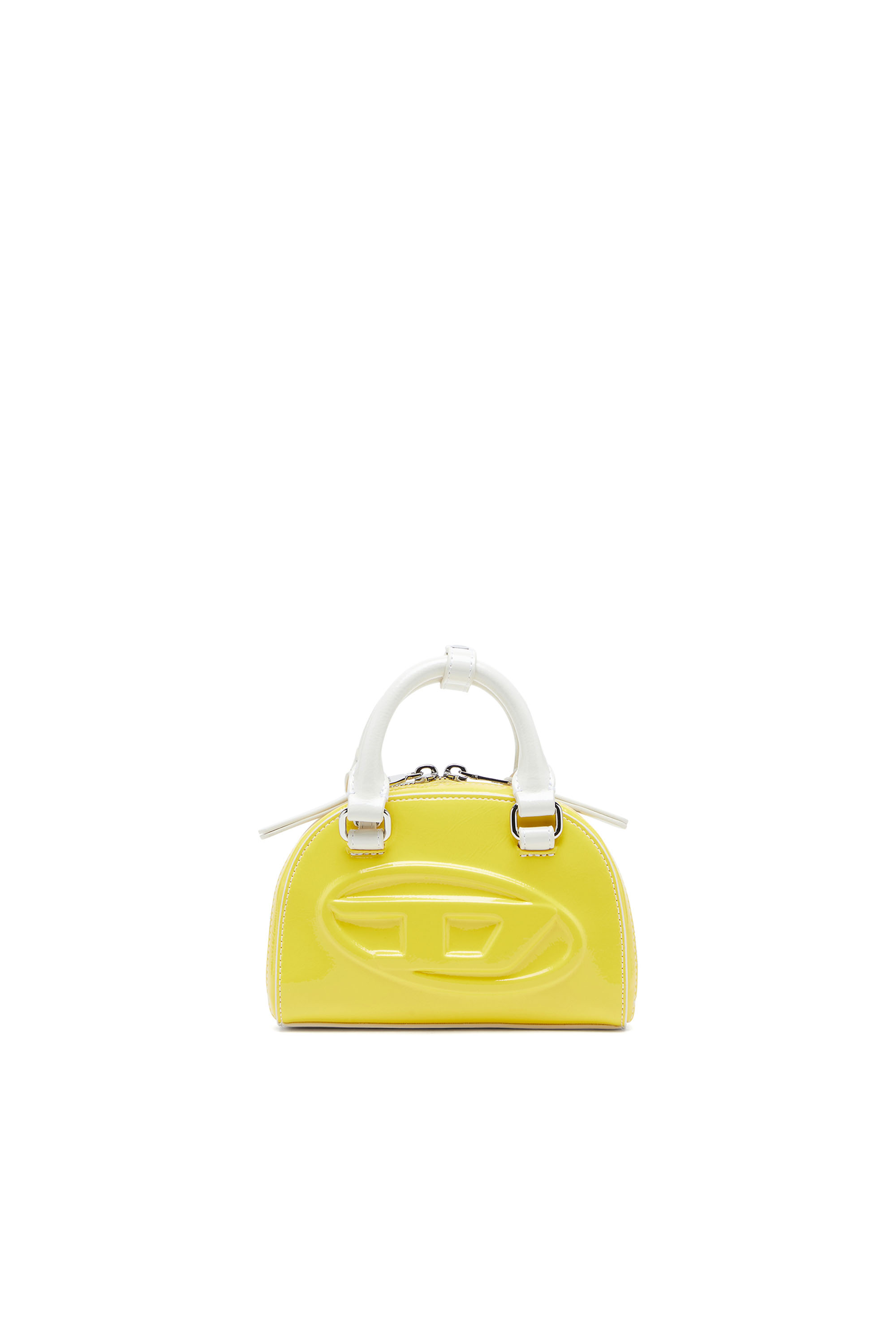 Diesel - 1DR DOME CROSSBODY XS, 1DR Dome-Slim sac bowling avec effet naplak Femme in Jaune - 1
