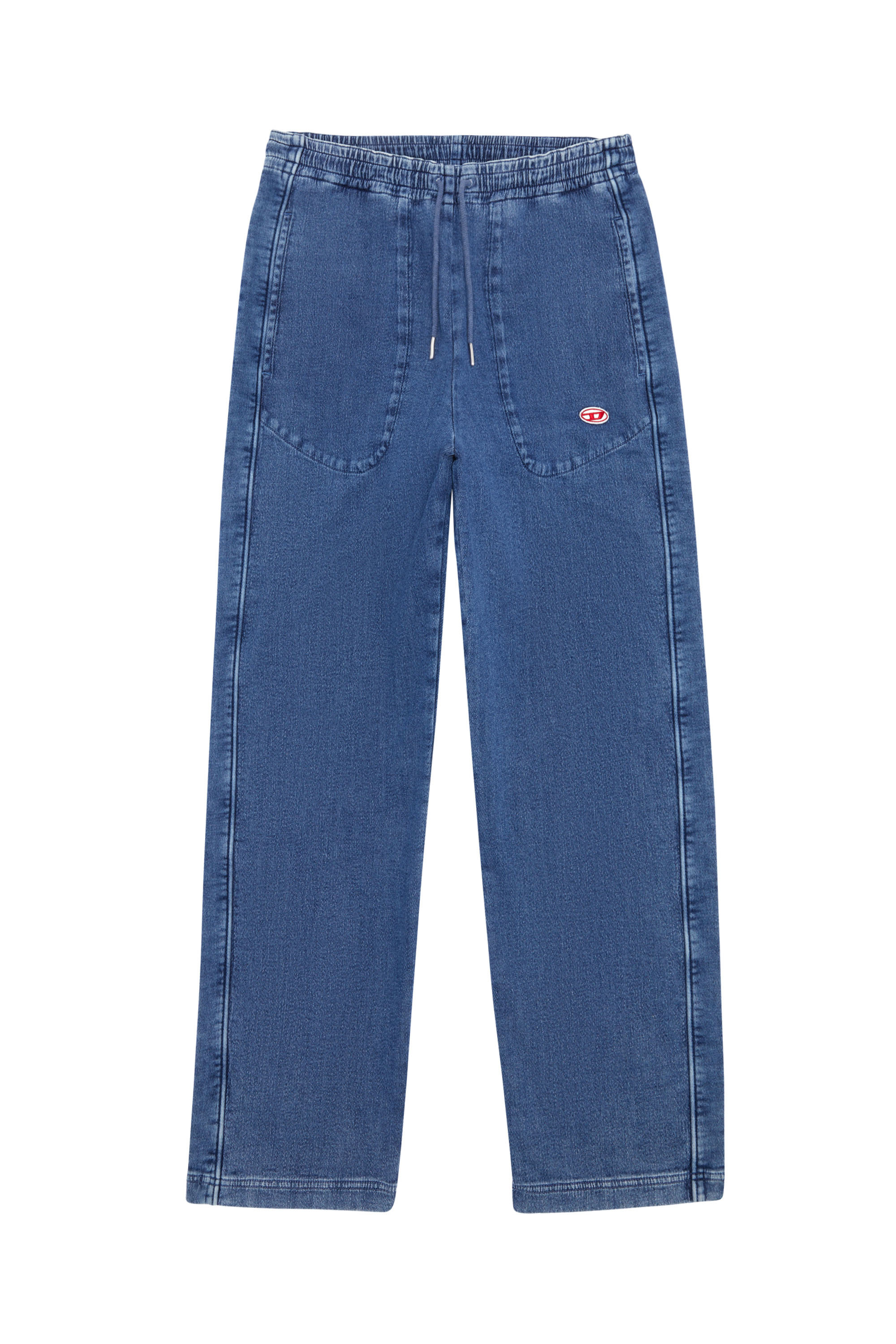 D-Martians Track Denim Joggjeans® 09C99 Straight, Bleu moyen - Jeans