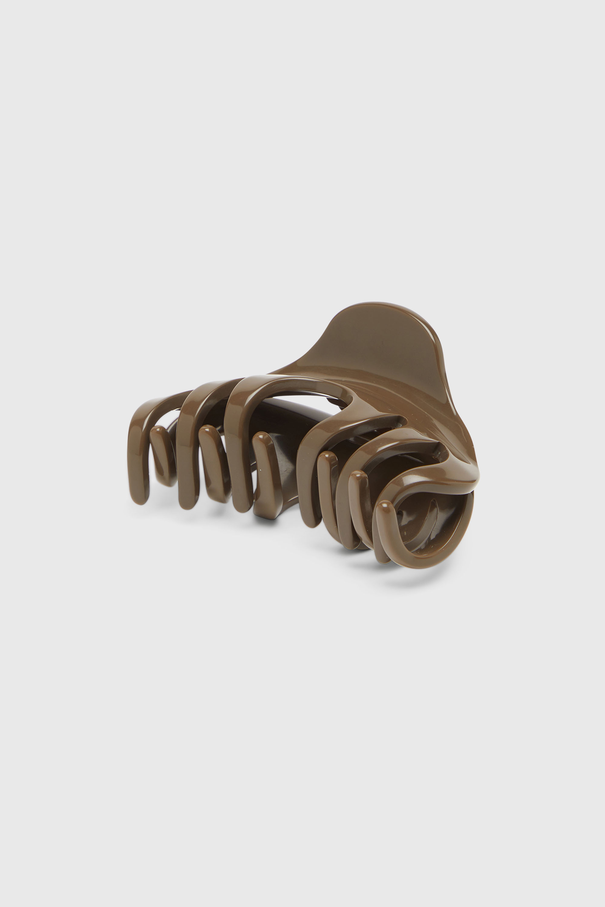 Diesel - TALON CLIP, Barrette en r&eacute;sine avec logo Oval D Femme in Marron - 2