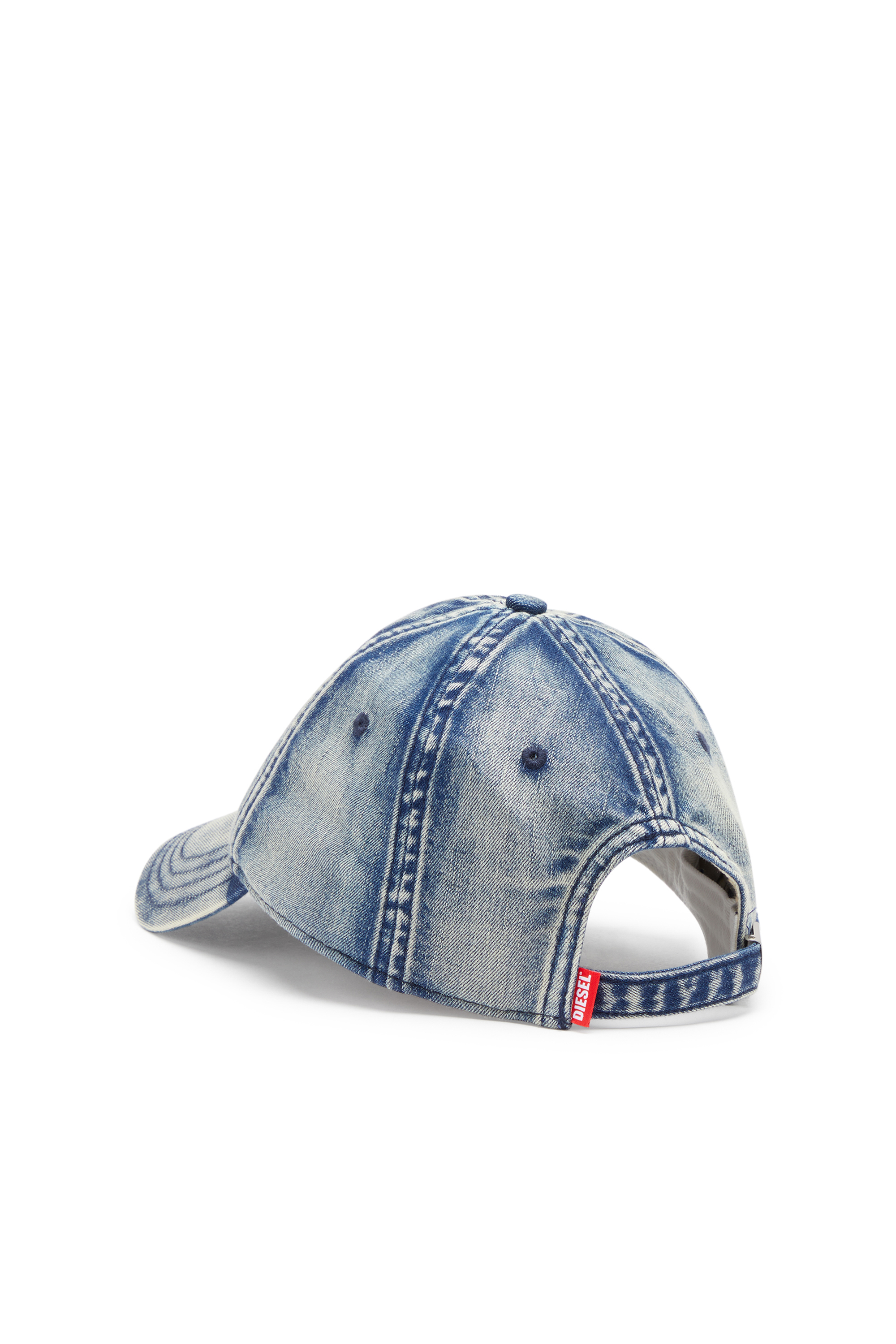 Diesel - C-GABLE, Casquette de baseball en denim traité Homme in Bleu - 2