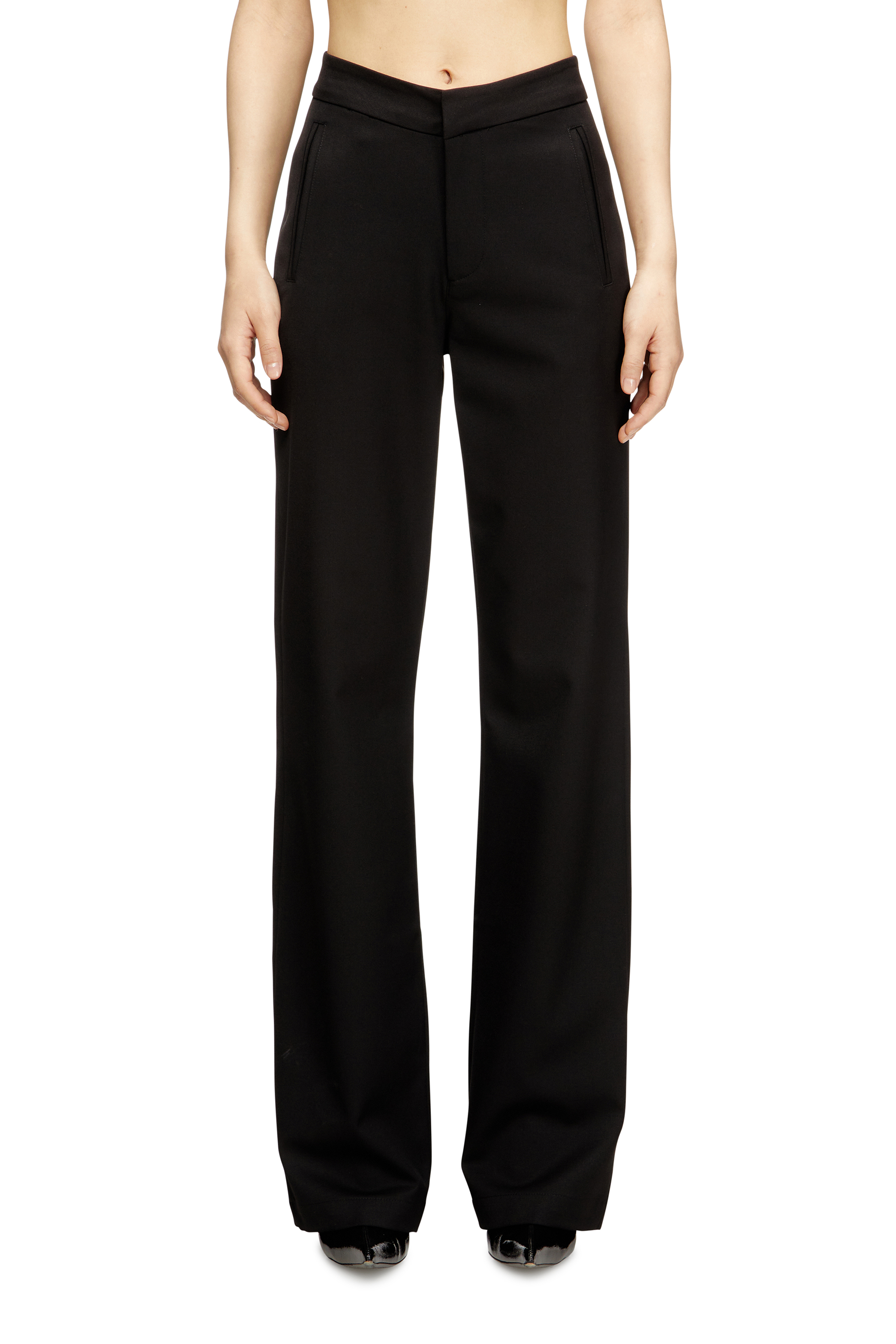 Diesel - P-ROMISE-S3, Pantalon en laine froide Femme in Noir - 1