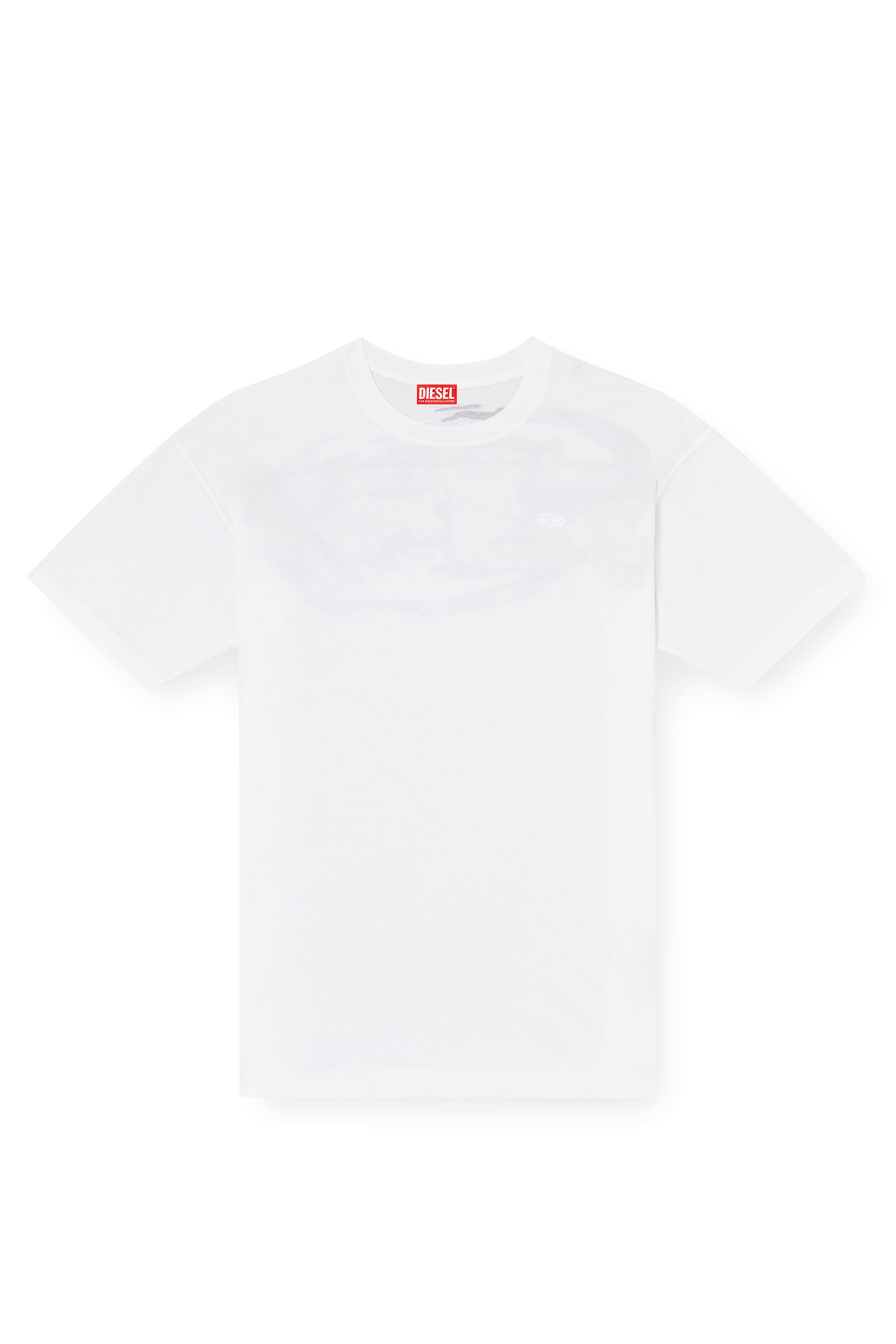 Diesel - T-BOXT-T24, T-shirt avec logo Oval D Homme in Blanc - 3