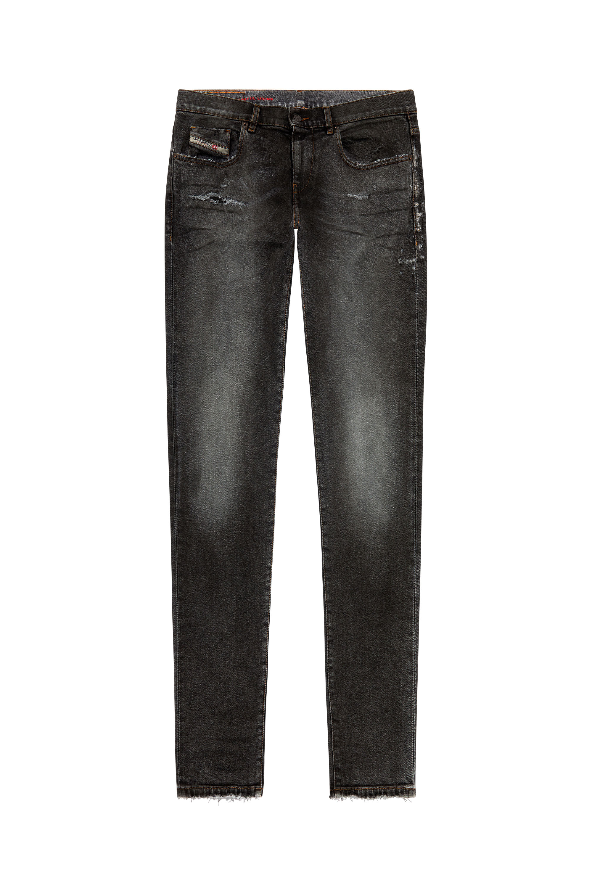 Diesel - Slim Jeans 2019 D-Strukt E9D78, Noir/Gris foncé - Image 5