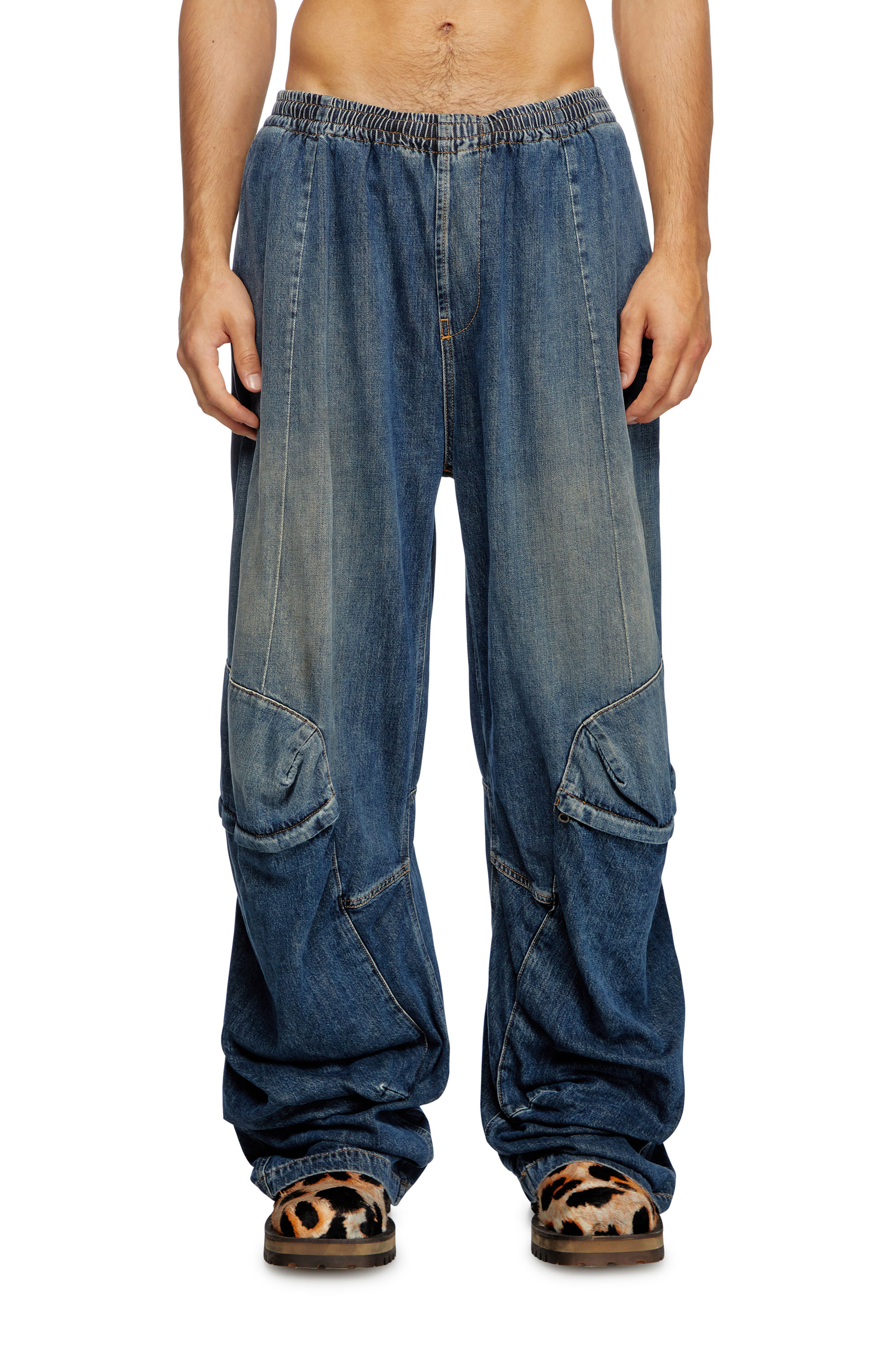 Diesel - Relaxed Jeans D-Para 09L14 Mixte, Bleu moyen - Image 2