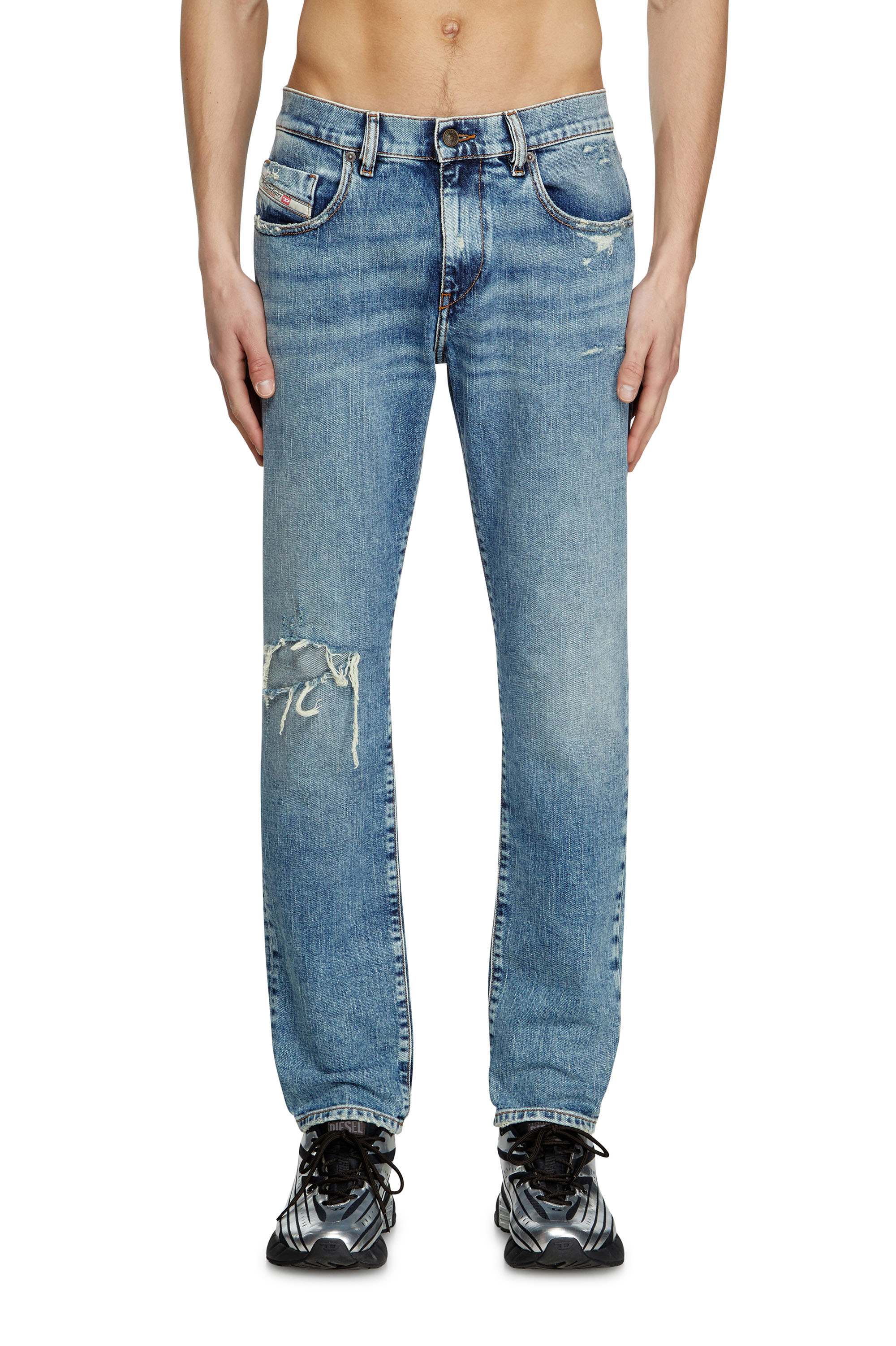 Diesel - Slim Jeans 2019 D-Strukt 09L34 Homme, Bleu Clair - Image 2