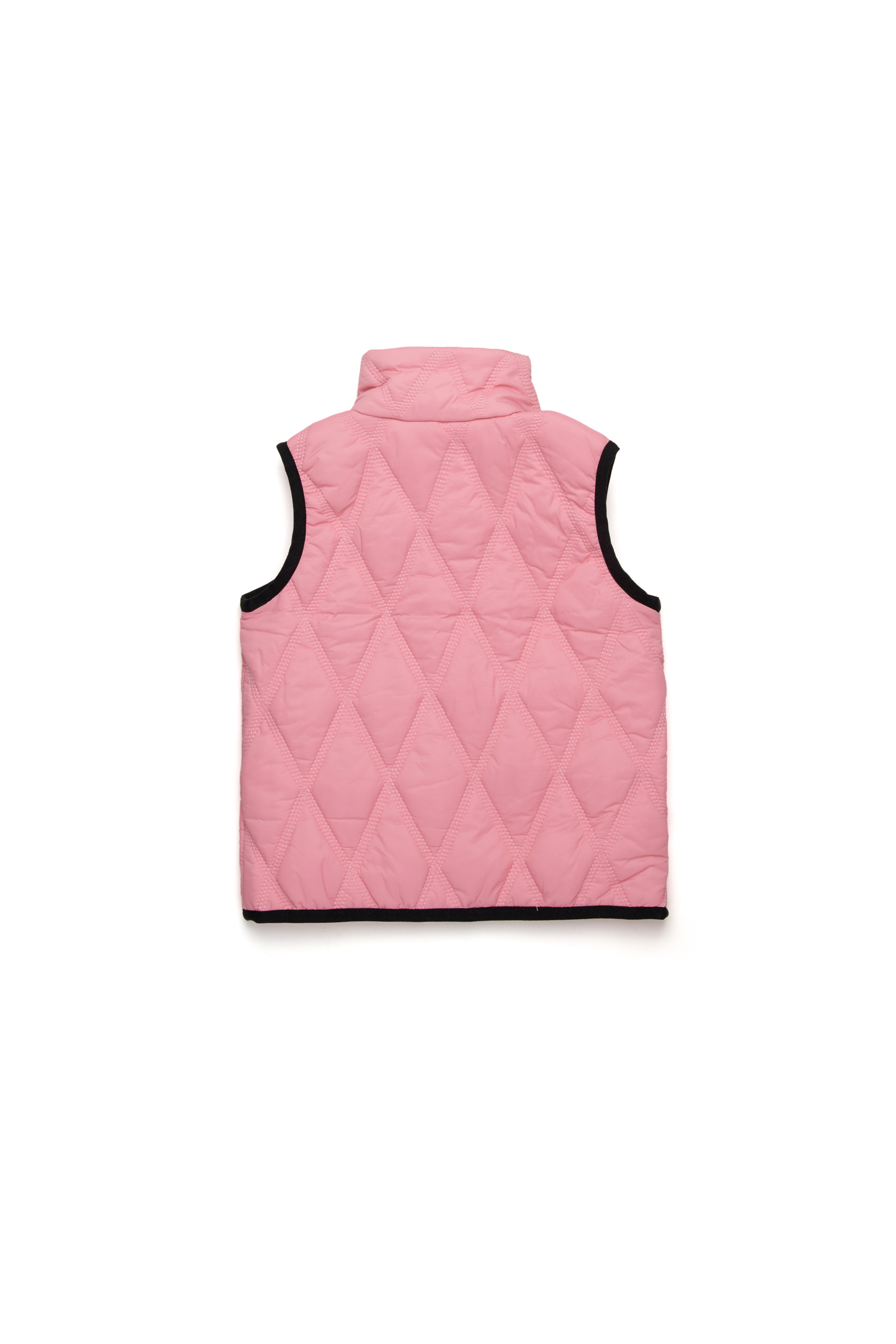 Diesel - JFOKKLOGONHB, Gilet matelassé avec empiècement Oval D Mixte in Rose - 2