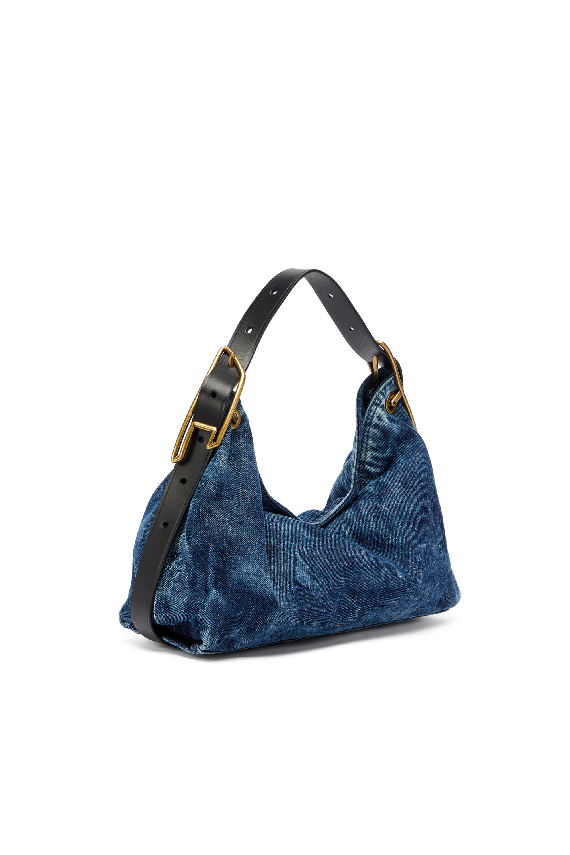 Diesel - D-LINE SHOULDER, D-Line-Sac &agrave; bandouli&egrave;re en denim Femme in Bleu - 1