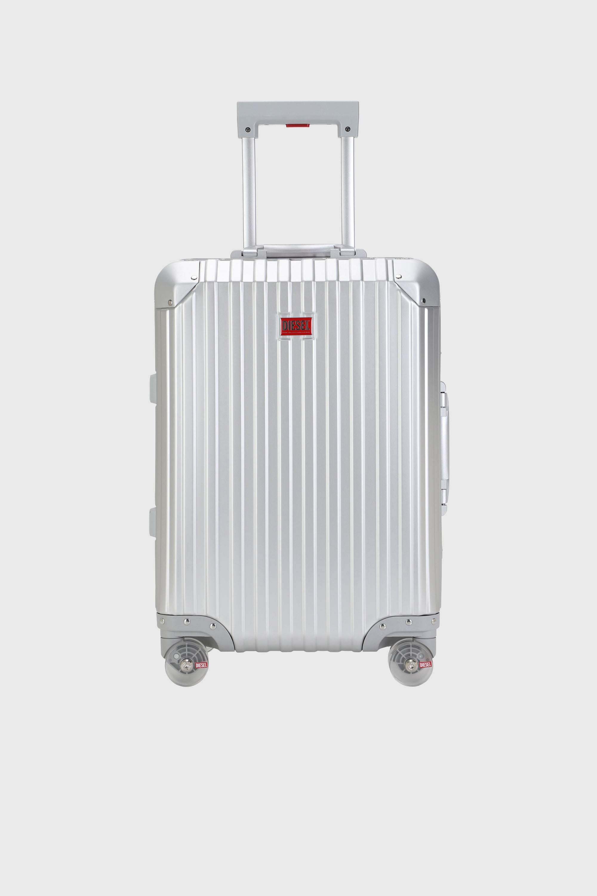 Diesel - DIESEL ALUMINUM TROLLEY- DSL002, Valise en aluminium taille S Mixte in Gris argent&eacute; - 1