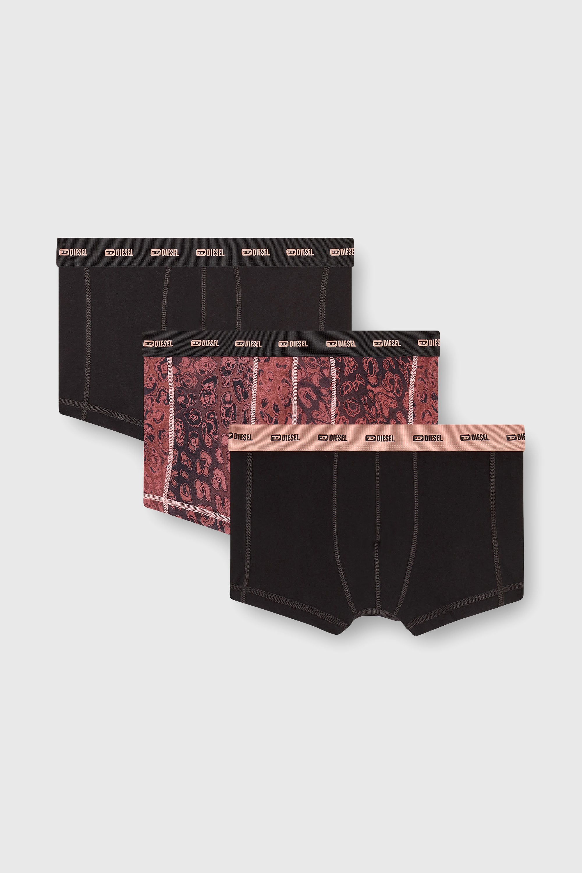 Diesel - DAMIEN-UTLT-3PACK, Lot de trois boxers en coton stretch Homme in Violet - 1