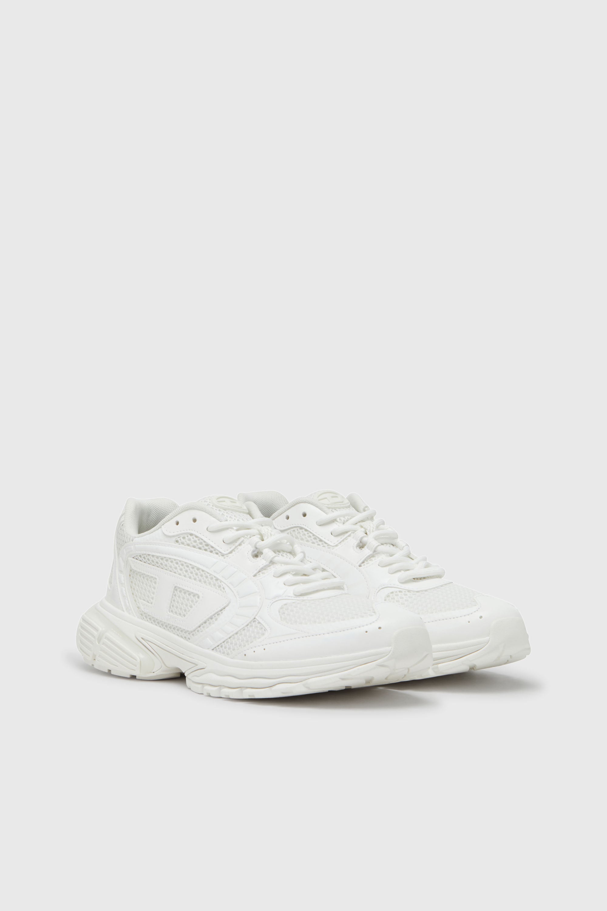 Diesel - S-PRO-V-DENSE LOW W, S-Pro-V-Dense-Baskets en mesh monochrome avec logo Oval D Femme in Blanc - 2